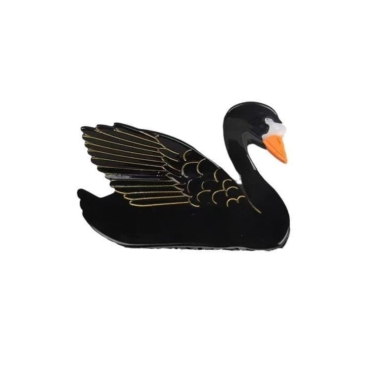 Kreativt handgjort Black Swan Hair Claw Clip