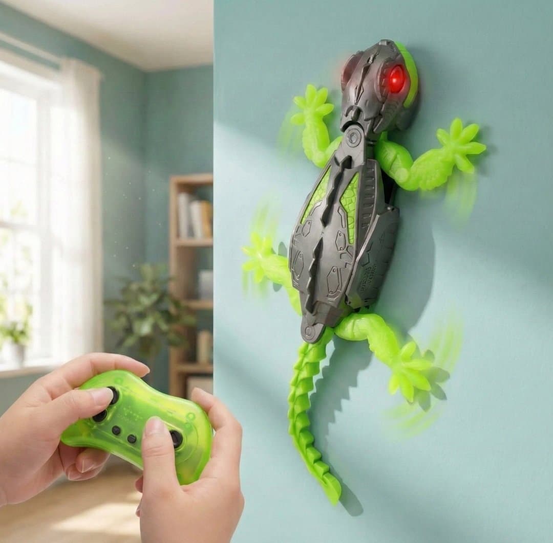 Fjärrstyrd Gecko KLÄTTRAR VÄGGAR 100m Räckvidd 4CH LED USB Laddbar CE NY