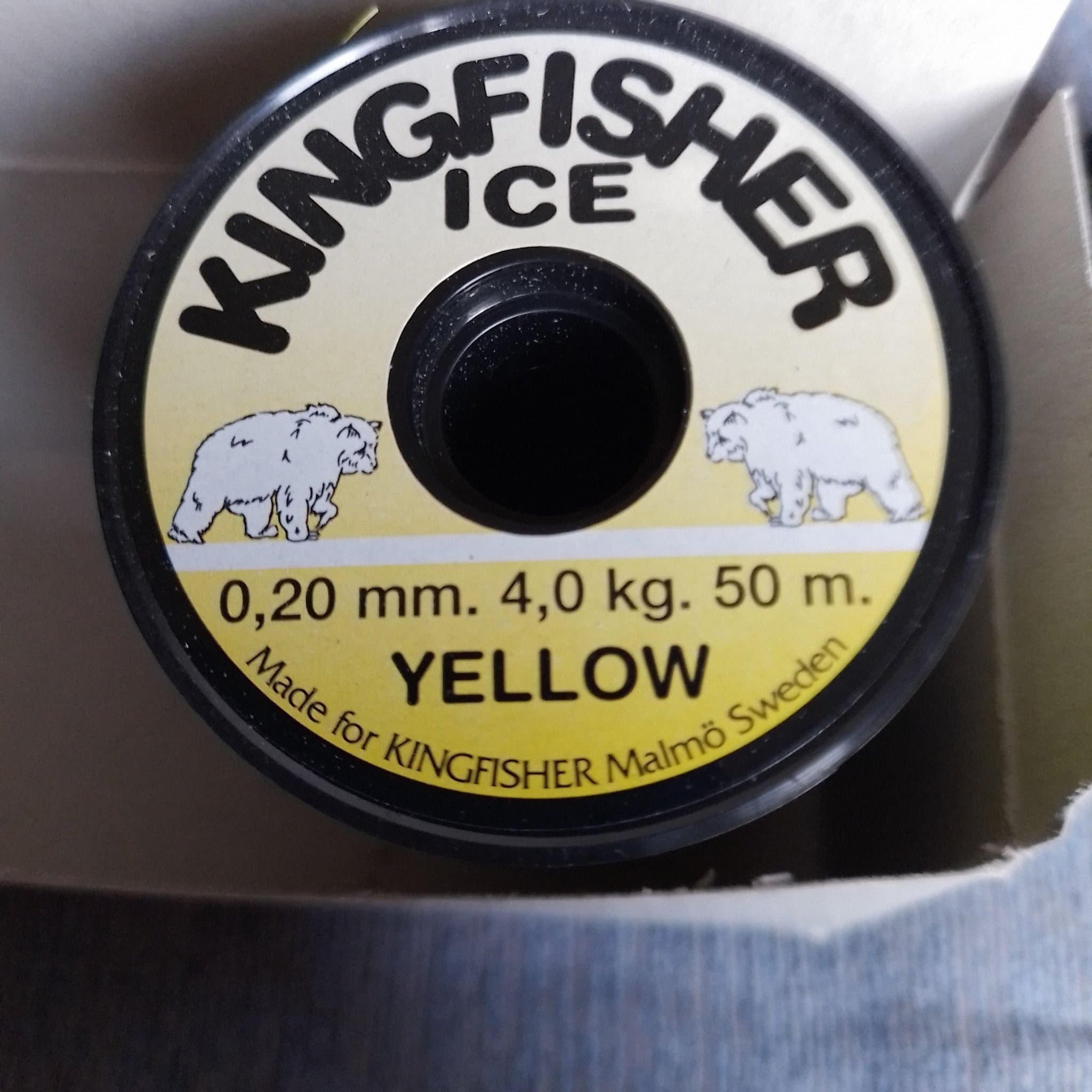 Kingfisher Ice Fiskelina - 0,20 mm, 50 m, Gul