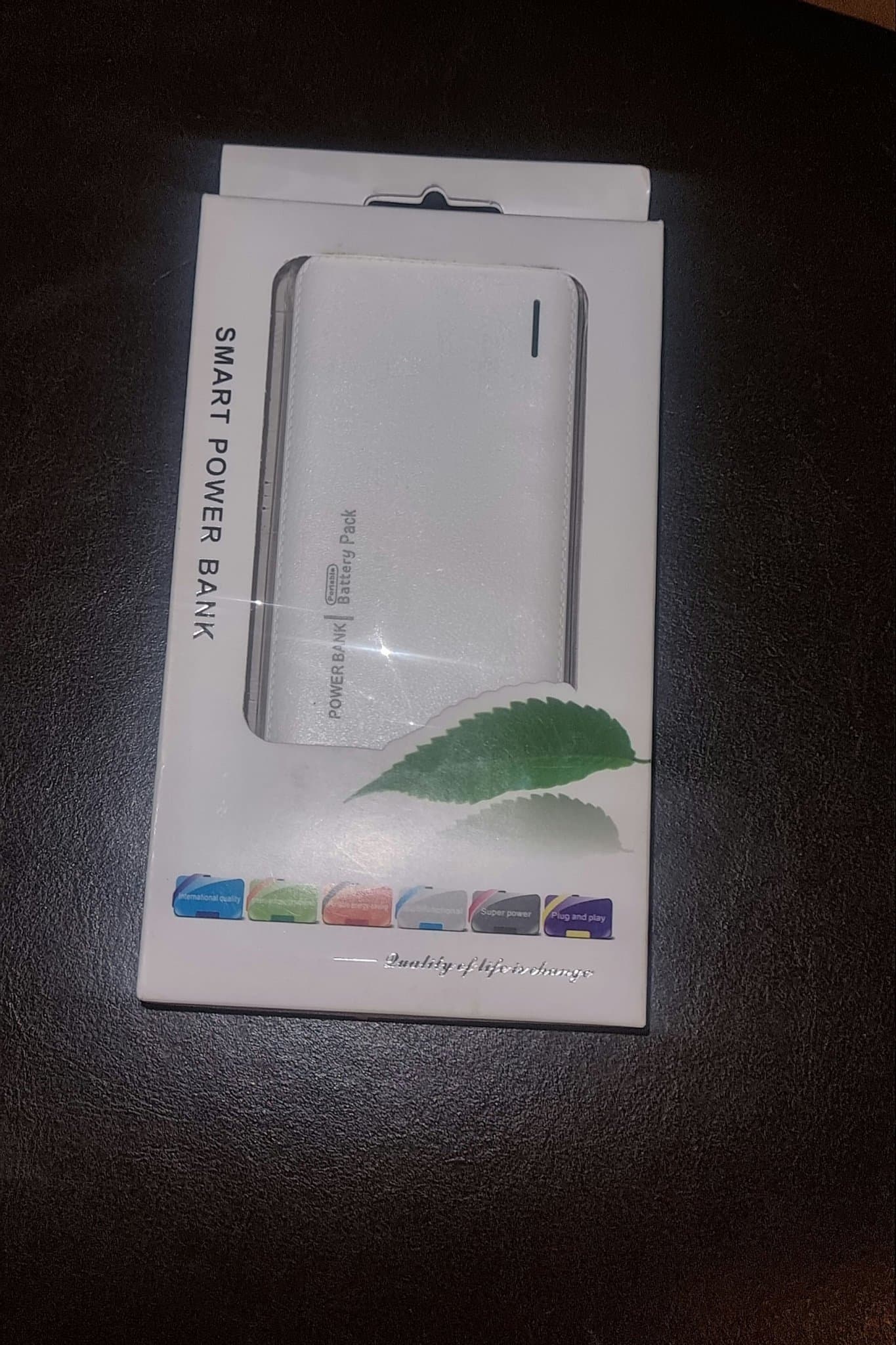 Smart Power Bank Externt Batteri Vit