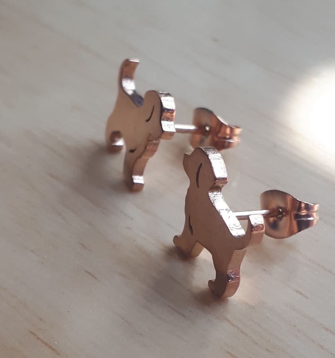 Örhängen / Labradorvalpar / Roseguldfärgade