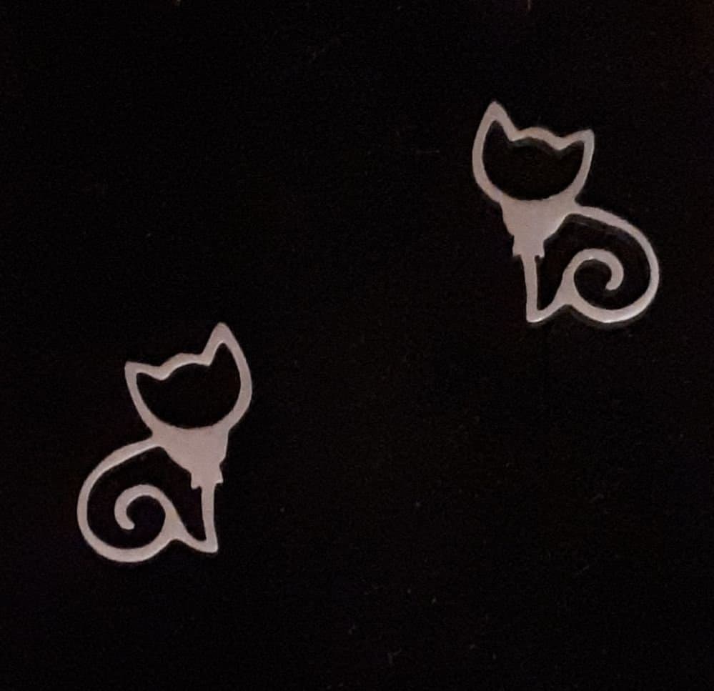 Örhängen / Katter / Silverfärgade