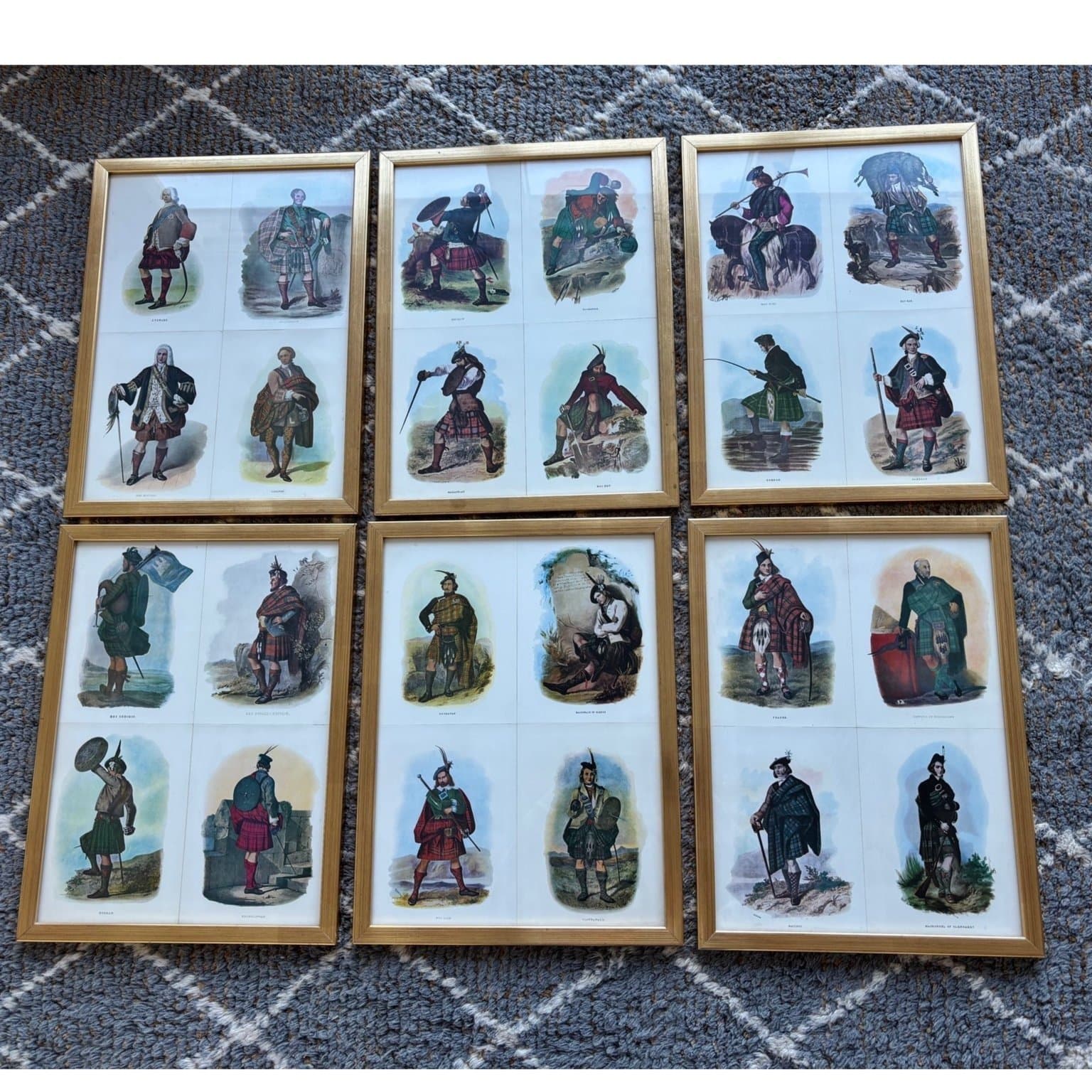 Tavlor 6 stycken, med skotska klaner