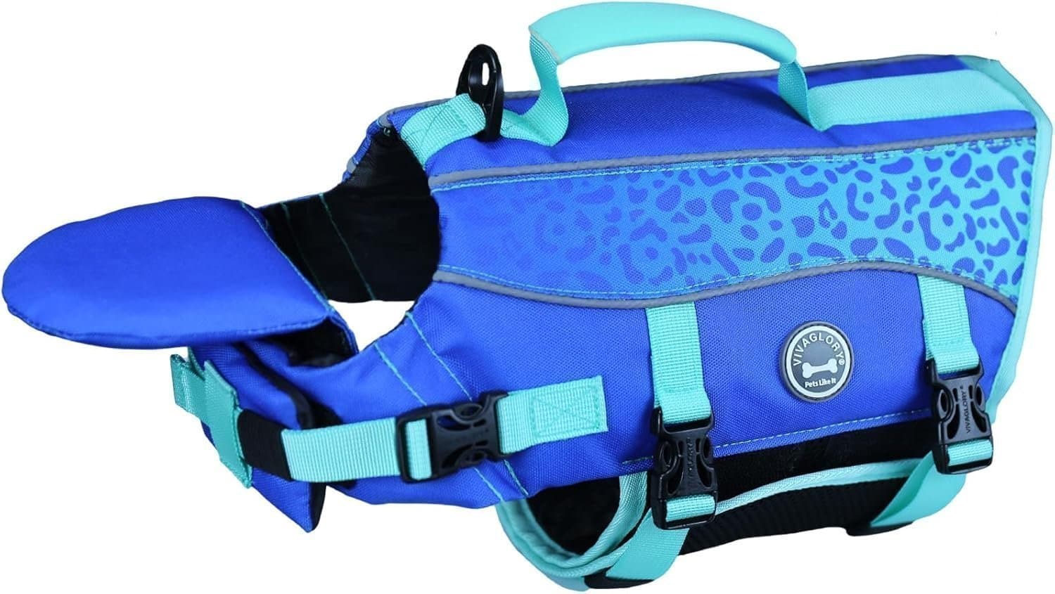 NYTT! STRL XL Vivaglory, Flytväst för Hundar med Reflexer, Blå, XL