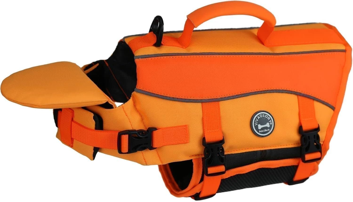 NYTT! STRL XXS Vivaglory, Flytväst för Hundar med Reflexer, Orange, XXS