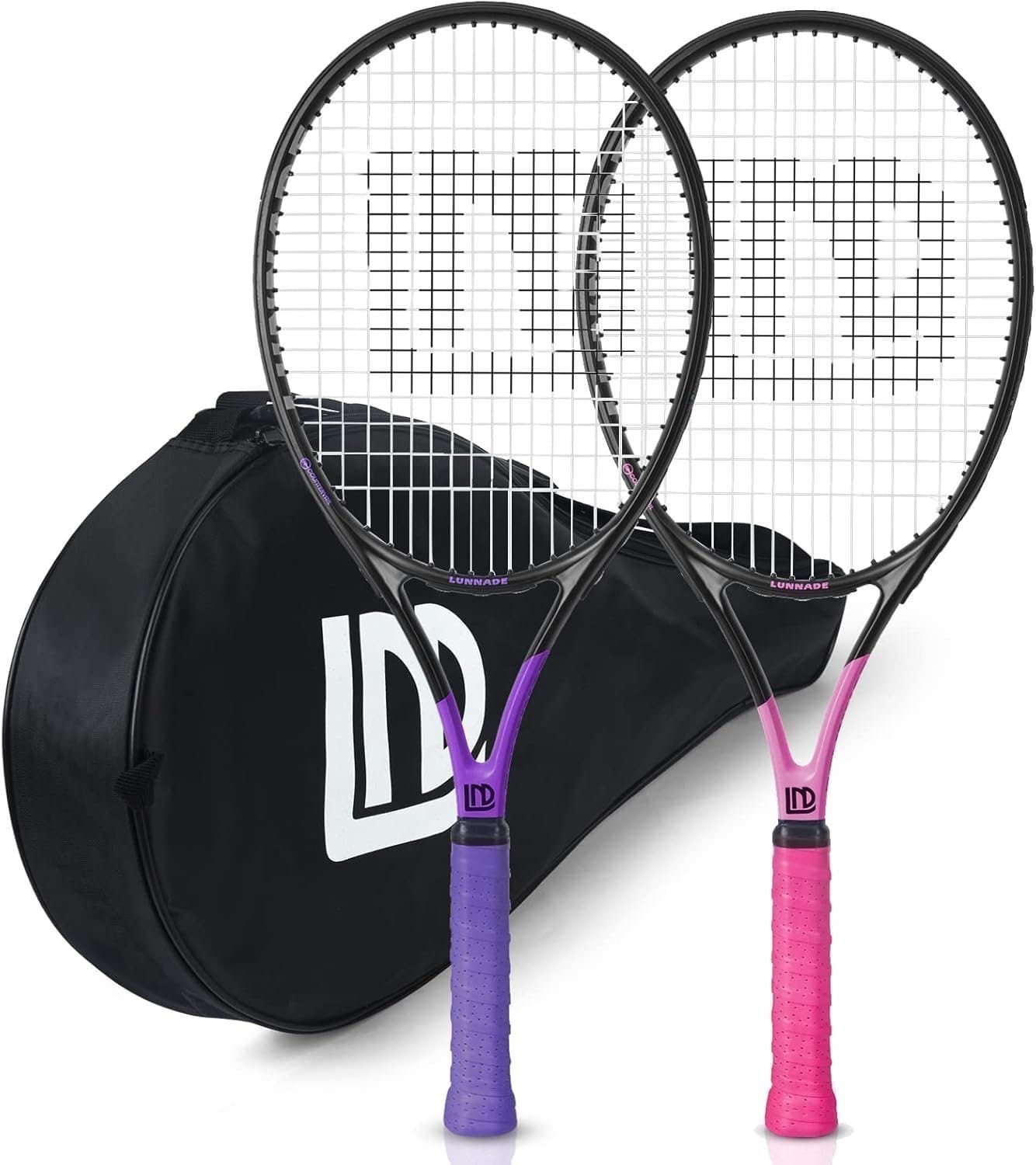 NYA! 2-pack LUNNADE Vuxna tennisracket 27 tum, Kolfiber.