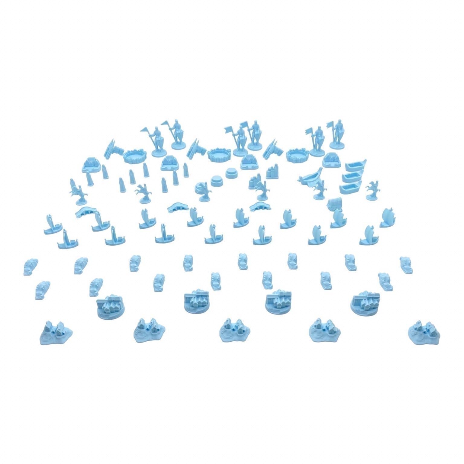 Catan The Expansion Bundle [Catan+SF+CK+TB+EP] (83 spelfigurer) - Baby Blue