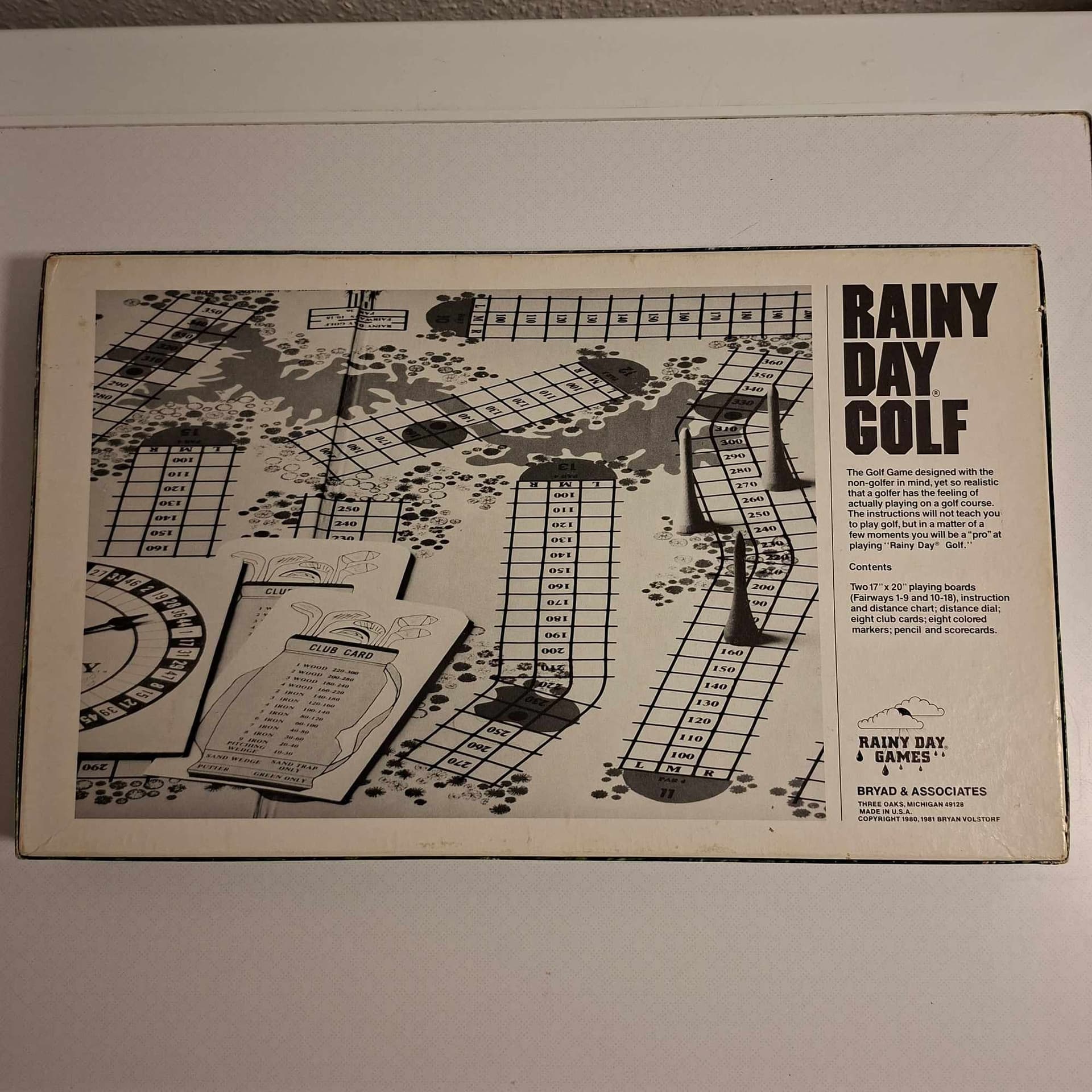 Rainy Day Golf sällskapsspel från USA 1981 komplett & mkt fint!! ovanligt!!