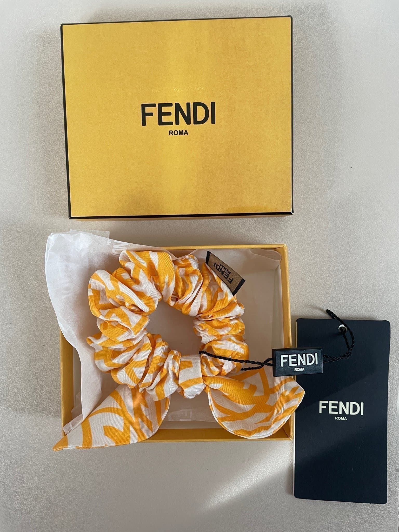 Fendi new with tags, 100% SETA scrunchie