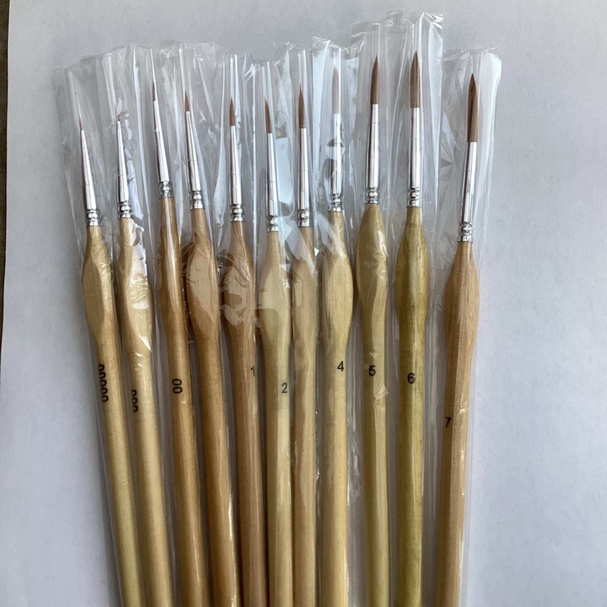 Penselset - 11 penslar nylonhår för akryl och oljemålning mm.mm.