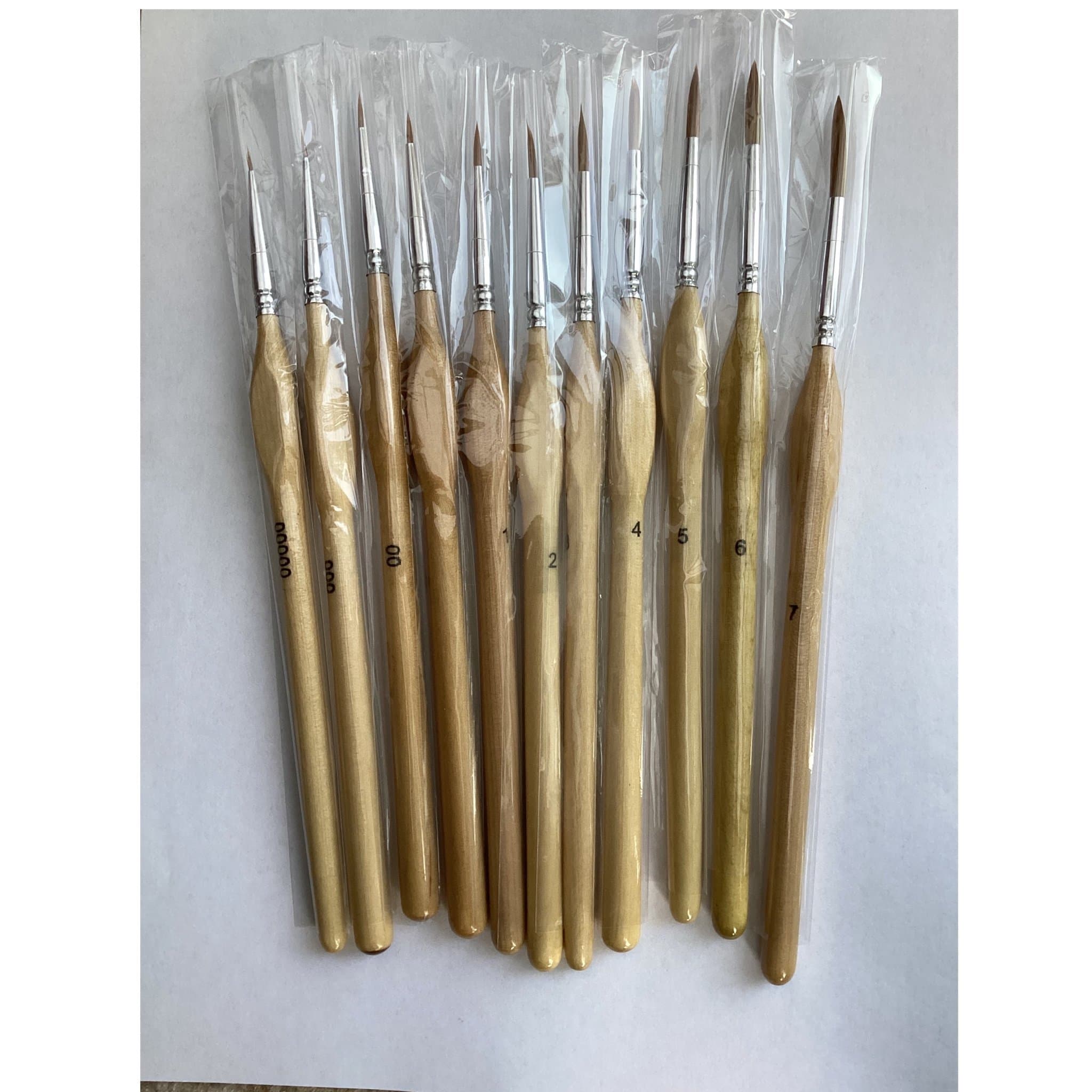 Penselset - 11 penslar nylonhår för akryl och oljemålning mm.mm.