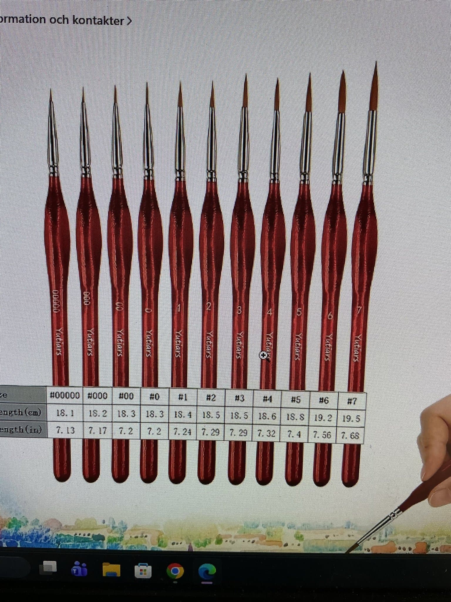 Penslar mörkröda 11 st