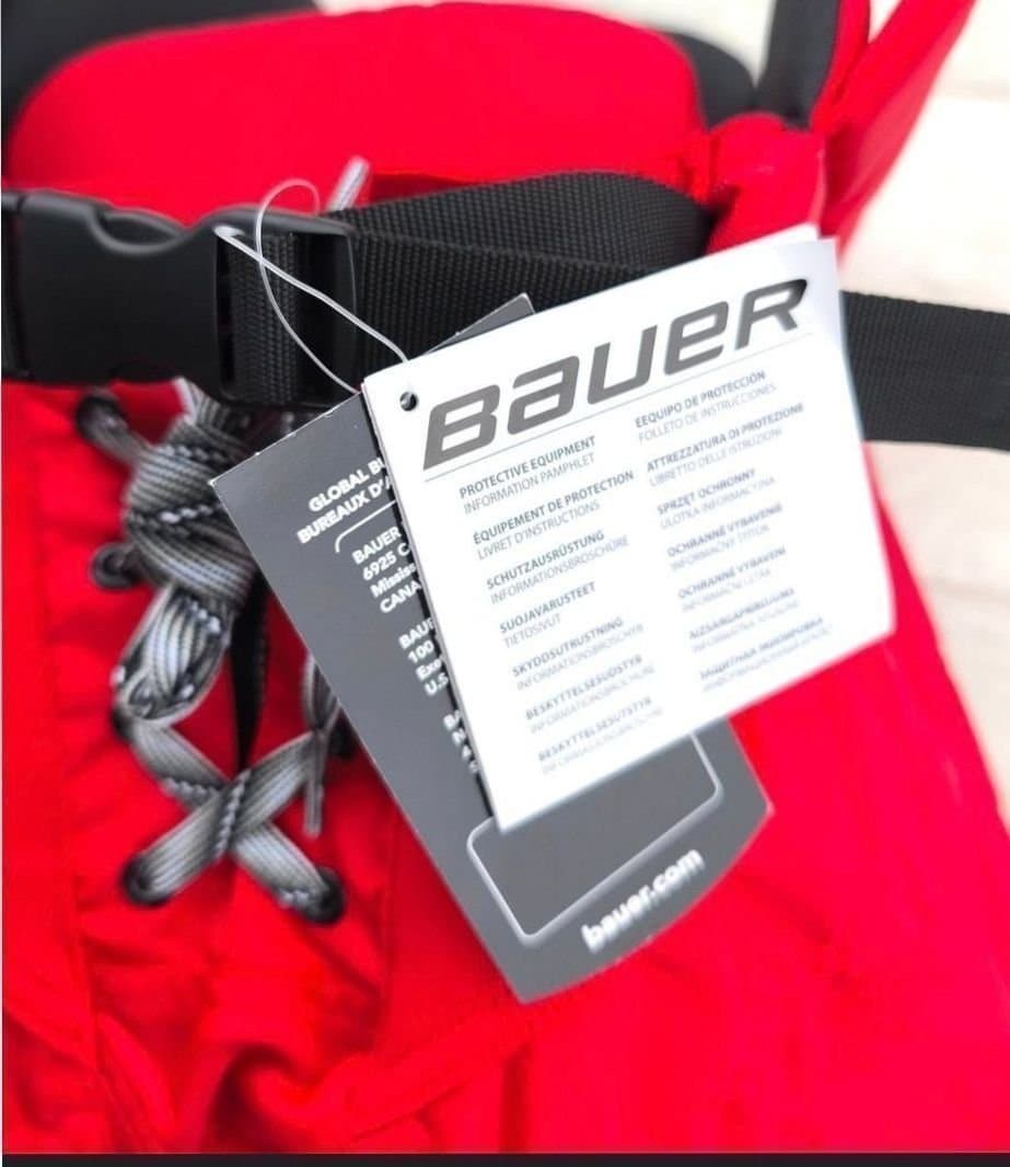 Bauer Nike Ishockeybyxor, Röda, Storlek Senior M+1"