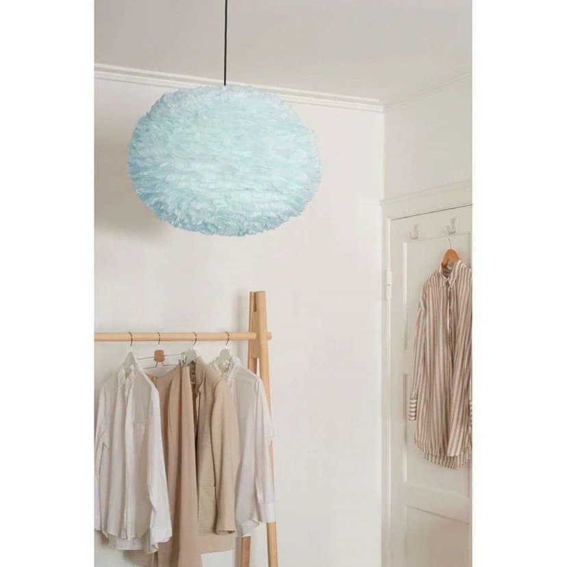 2 nya UMAGE Eos Large - Ljusblå Pendellampa fjäderlampa/lampskärm