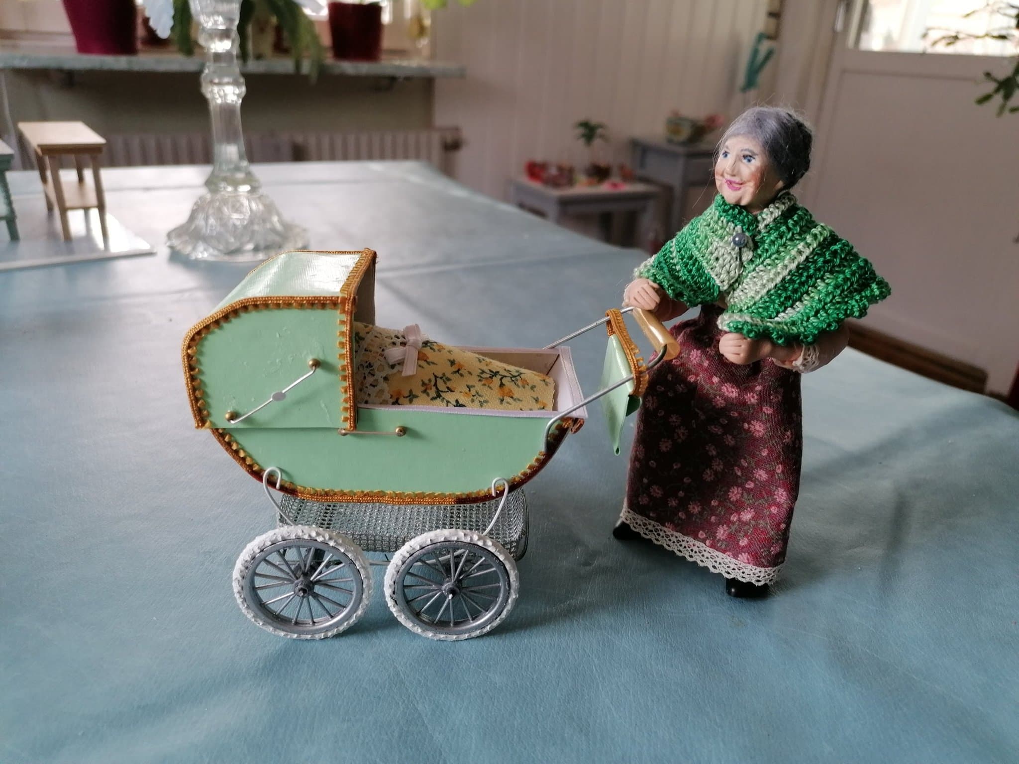 Handgjord Silver Cross vagn