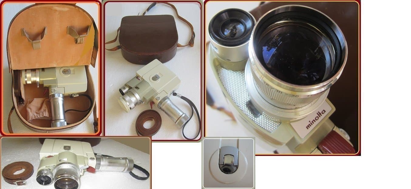 Minolta Zoom 8 in original leather case. Camera works!