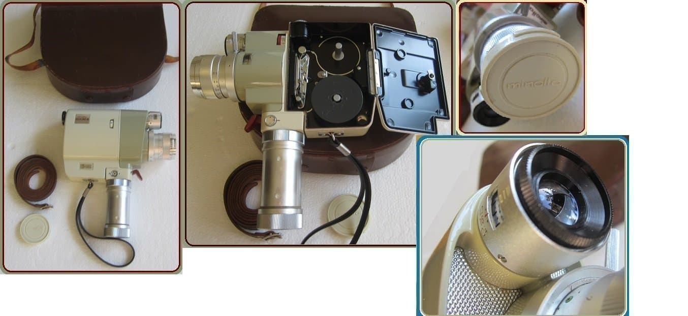 Minolta Zoom 8 in original leather case. Camera works!