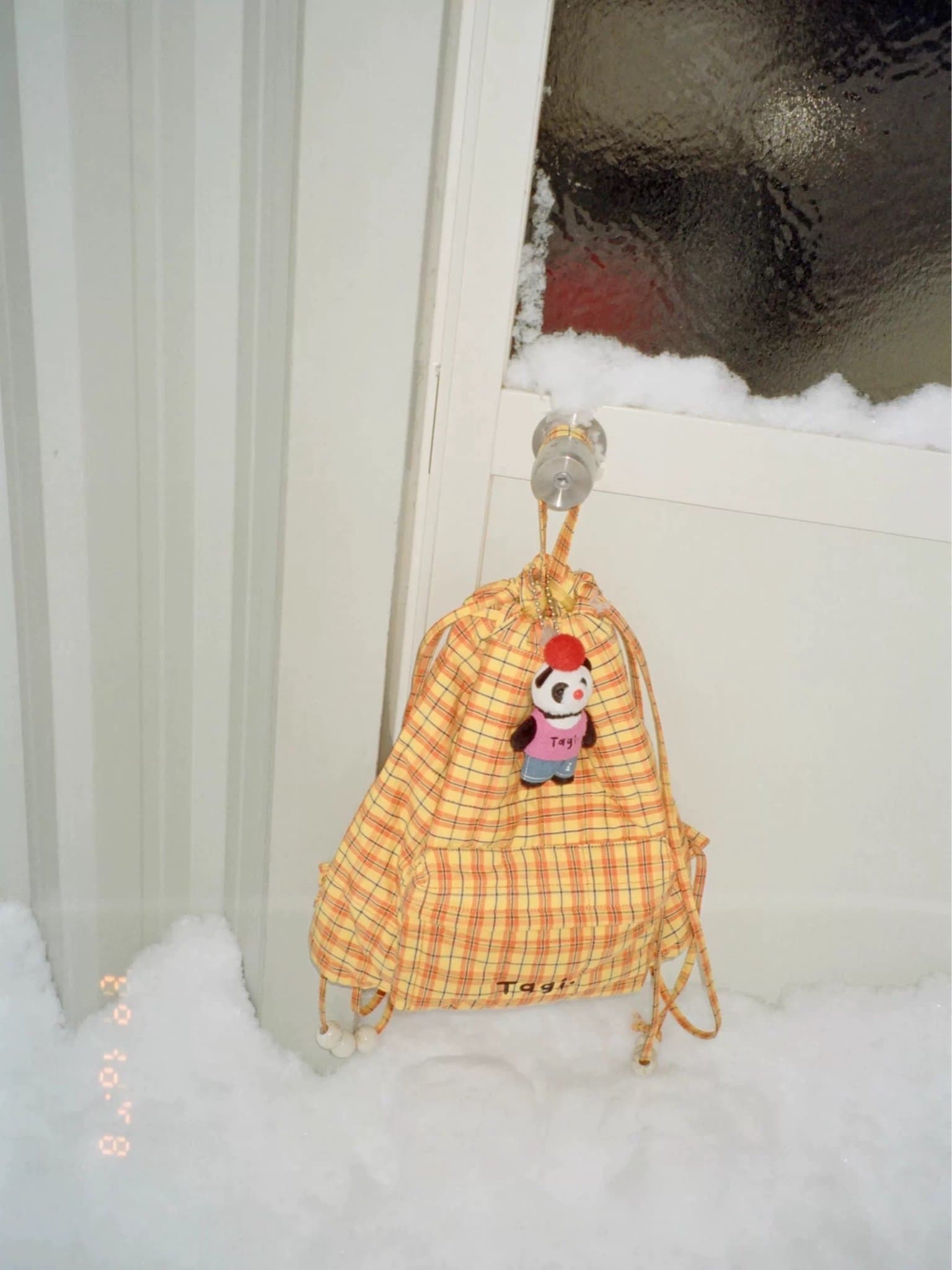 Tägi Ryggsäck - Gul/Röd Rutig