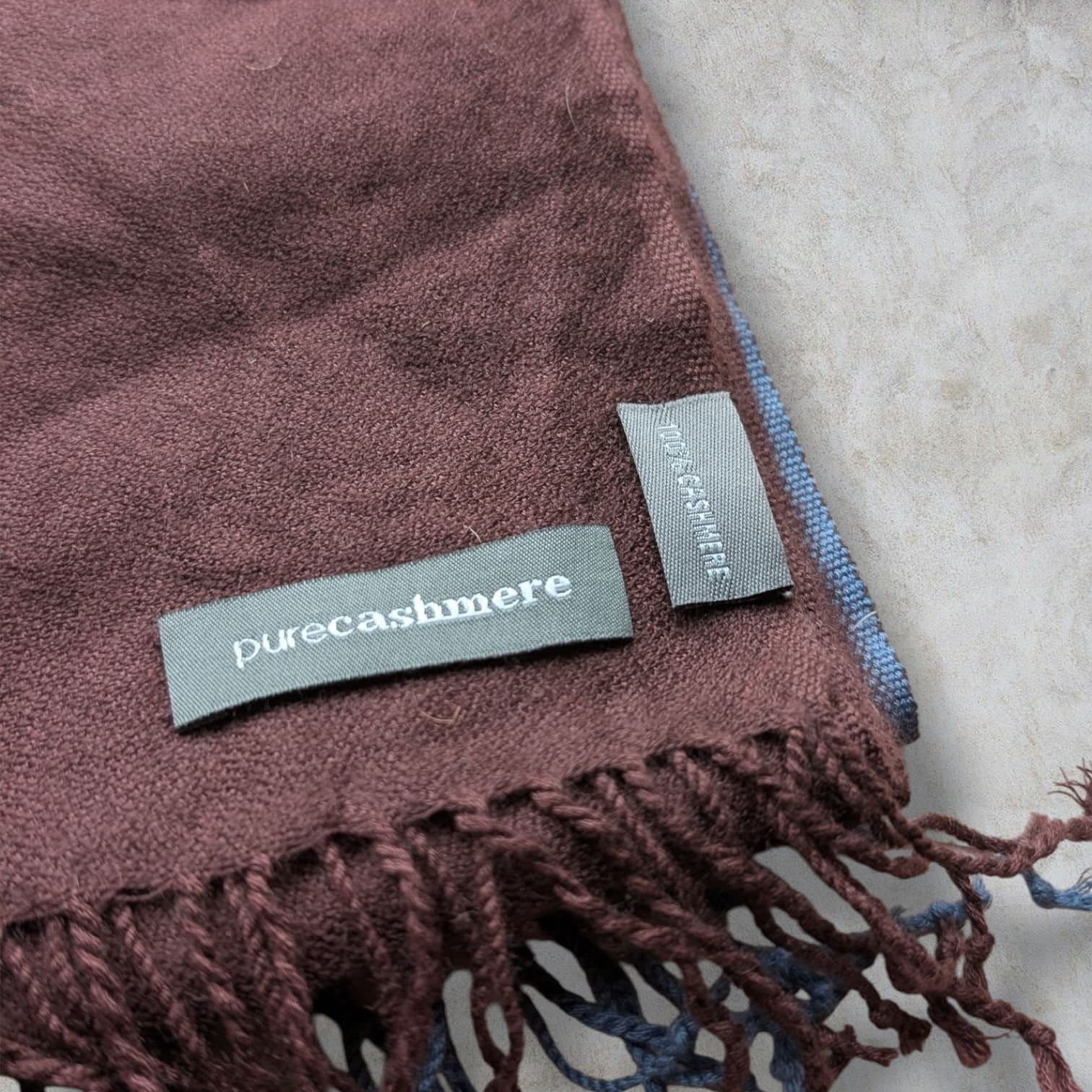 Kashmirhalsduk Vinröd vintage