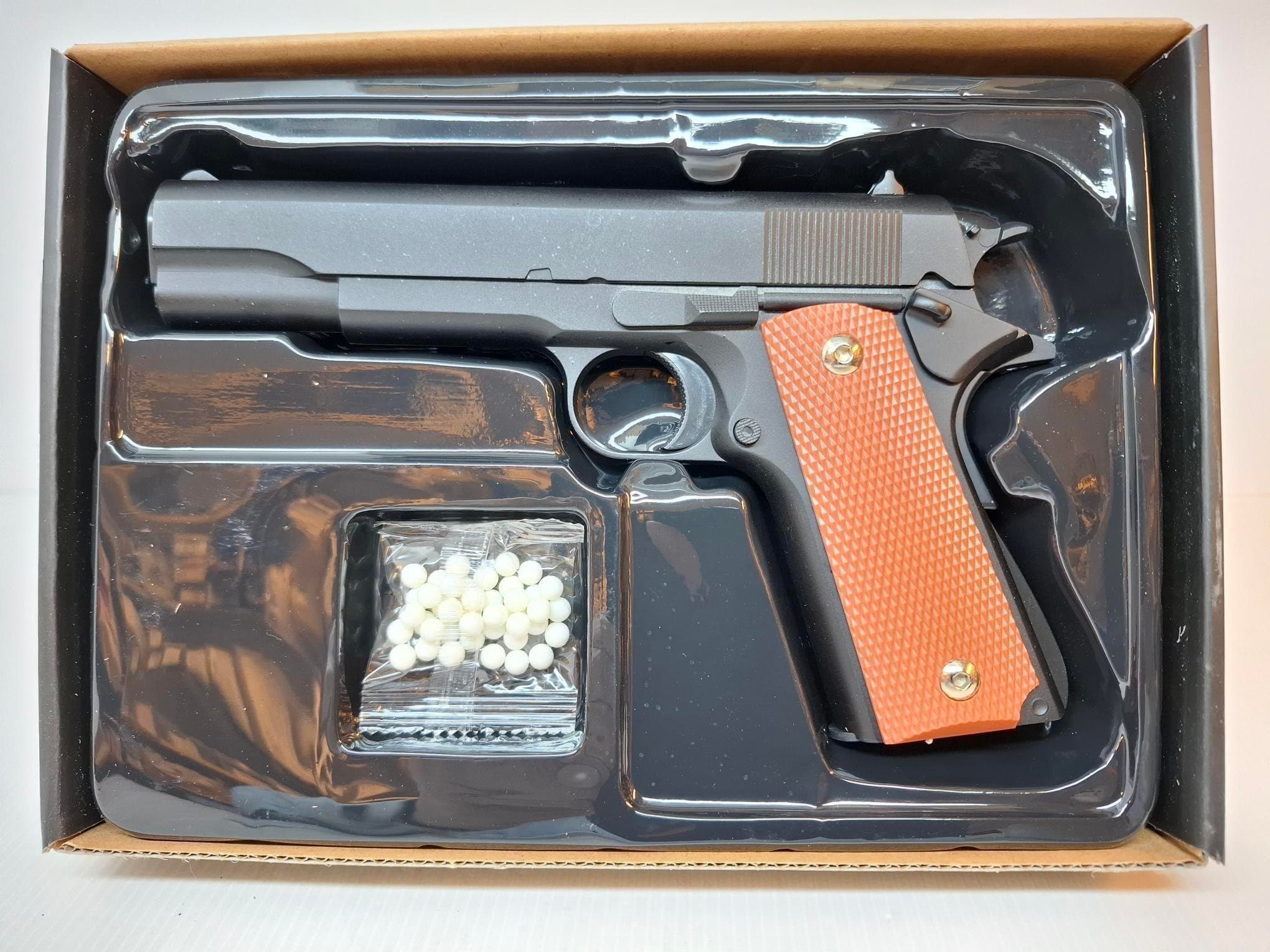 Soft Air Gun i Metall - Skala 1:1 zinc alloy , Airsoft luft pistol