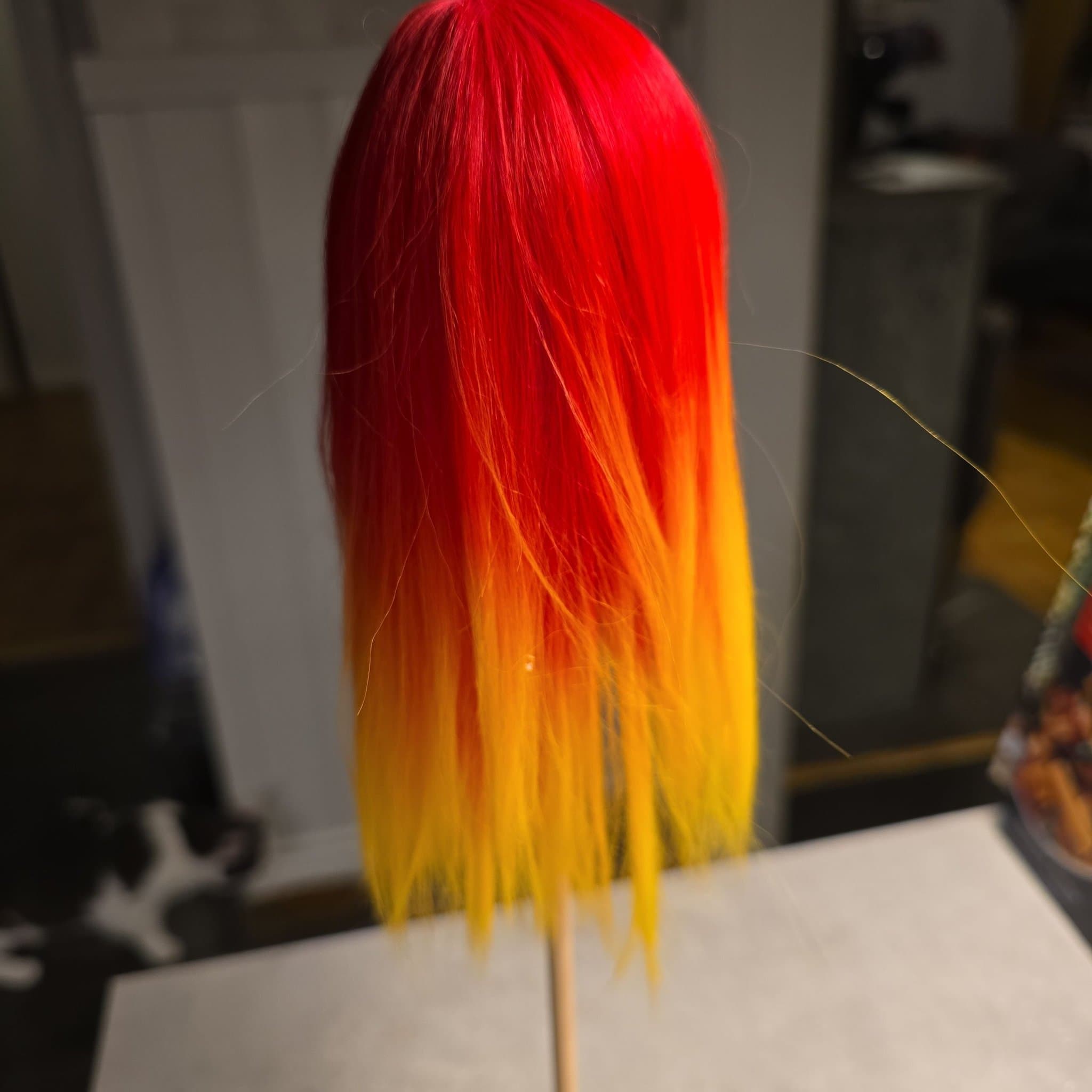 Peruk till docka, bjd, alpacka.