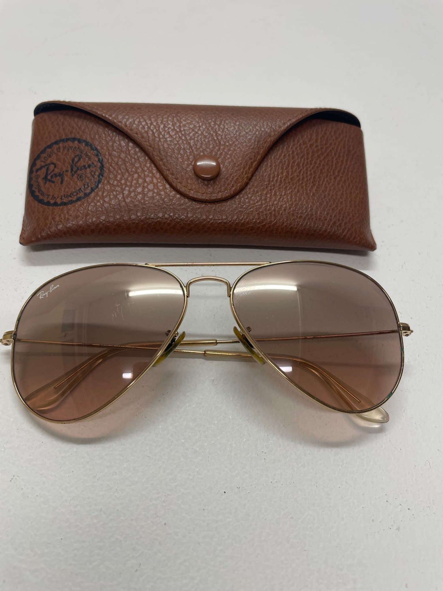 Vintage Ray-Ban Aviator solglasögon med fodral