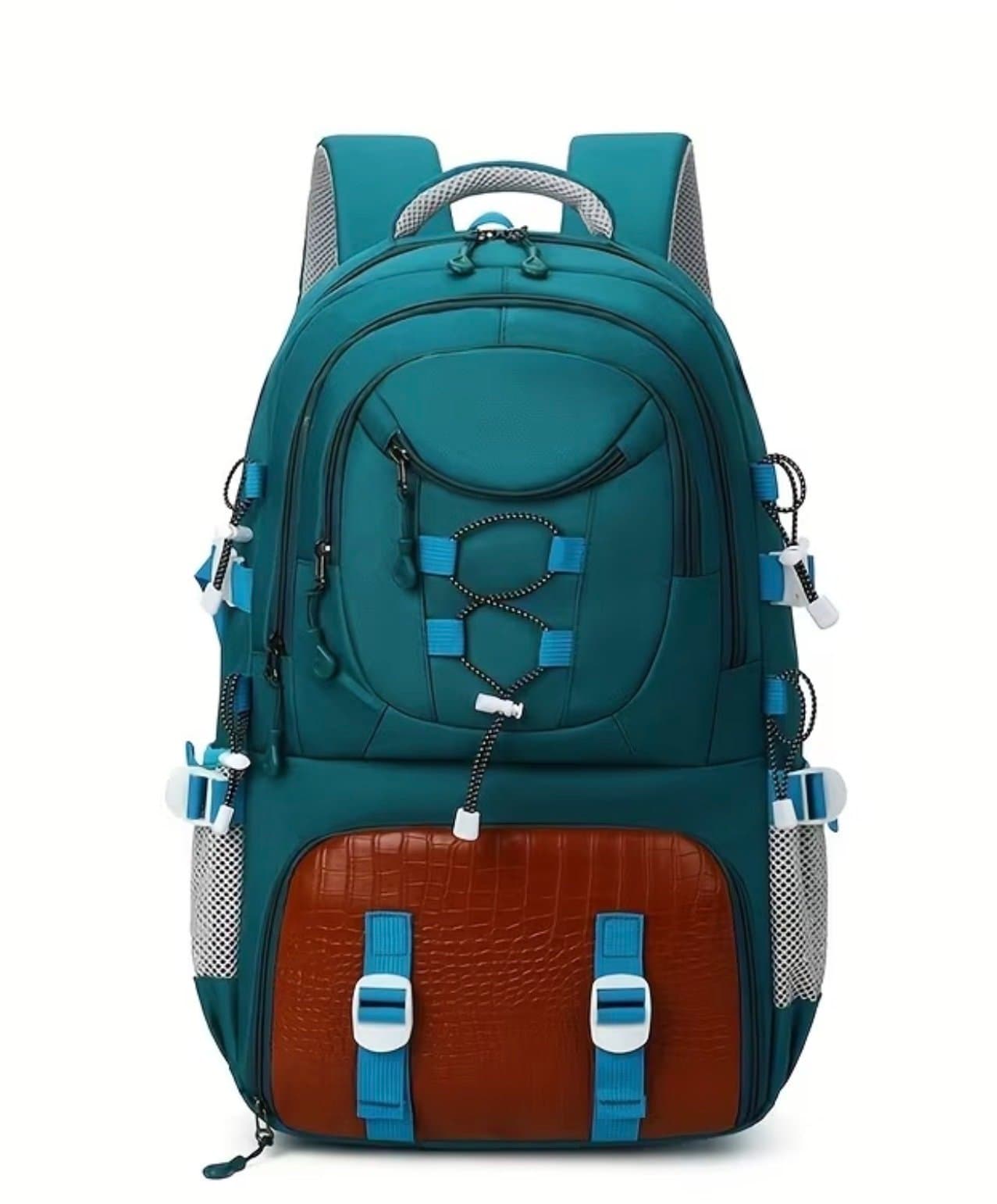 Grön och brun ryggsäck