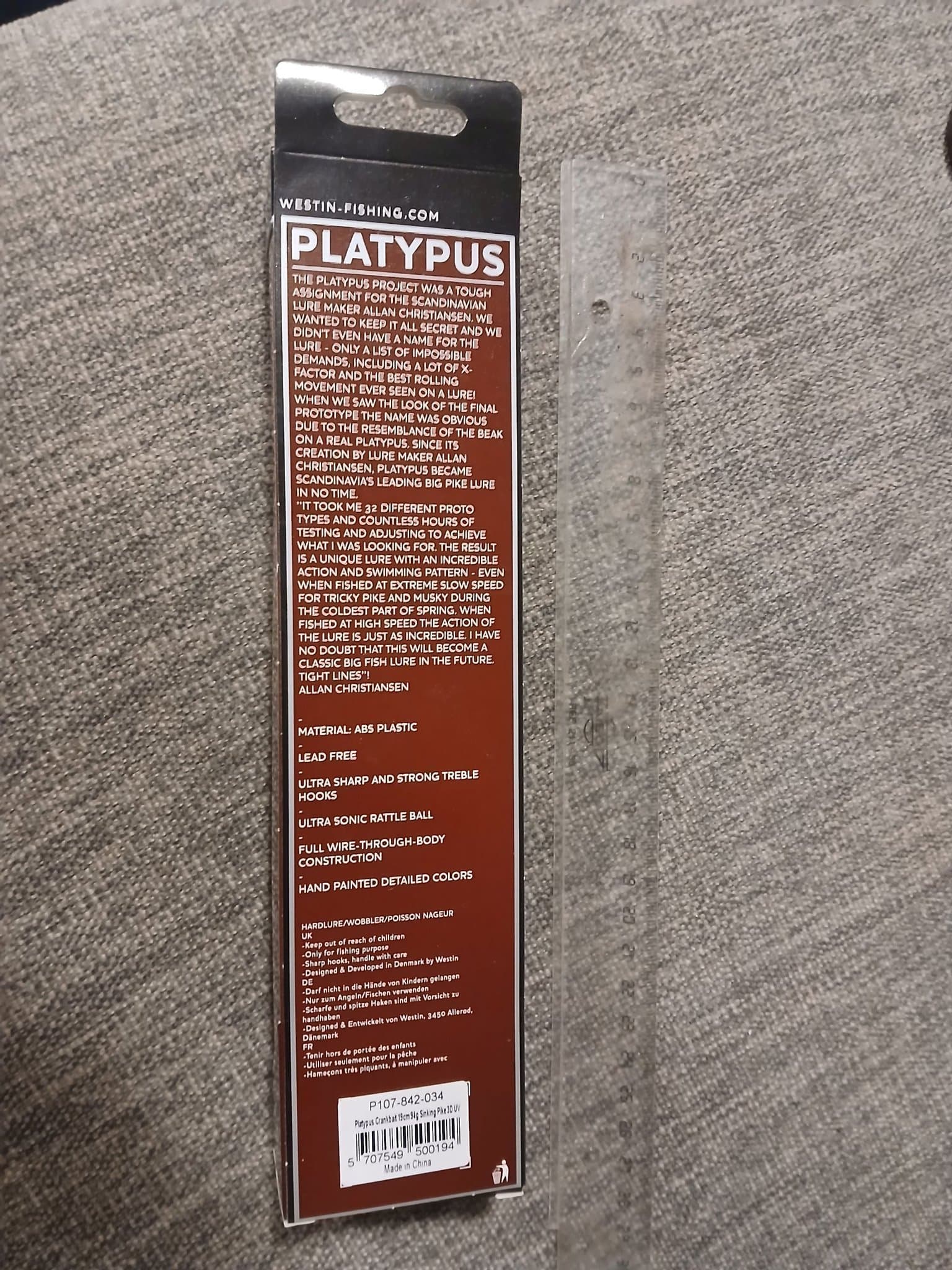 Westin Platypus Sinking Wobbler 19cm 94g