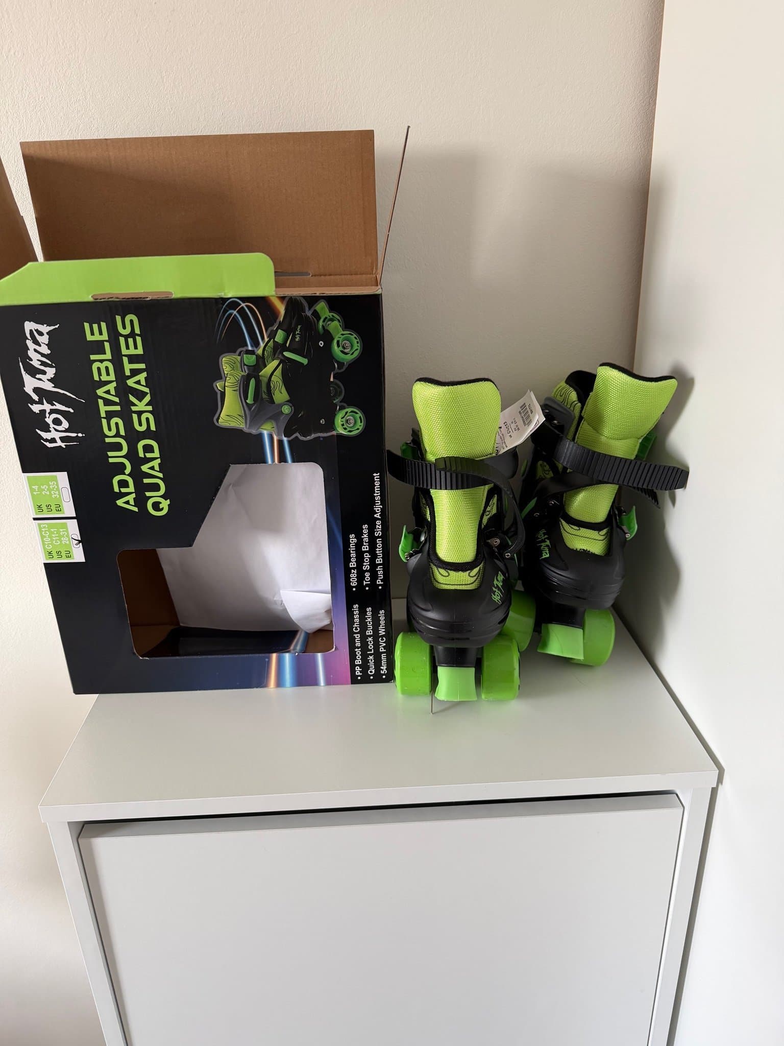 Hot Tuna gröna rullskridskor, storlek 28-31