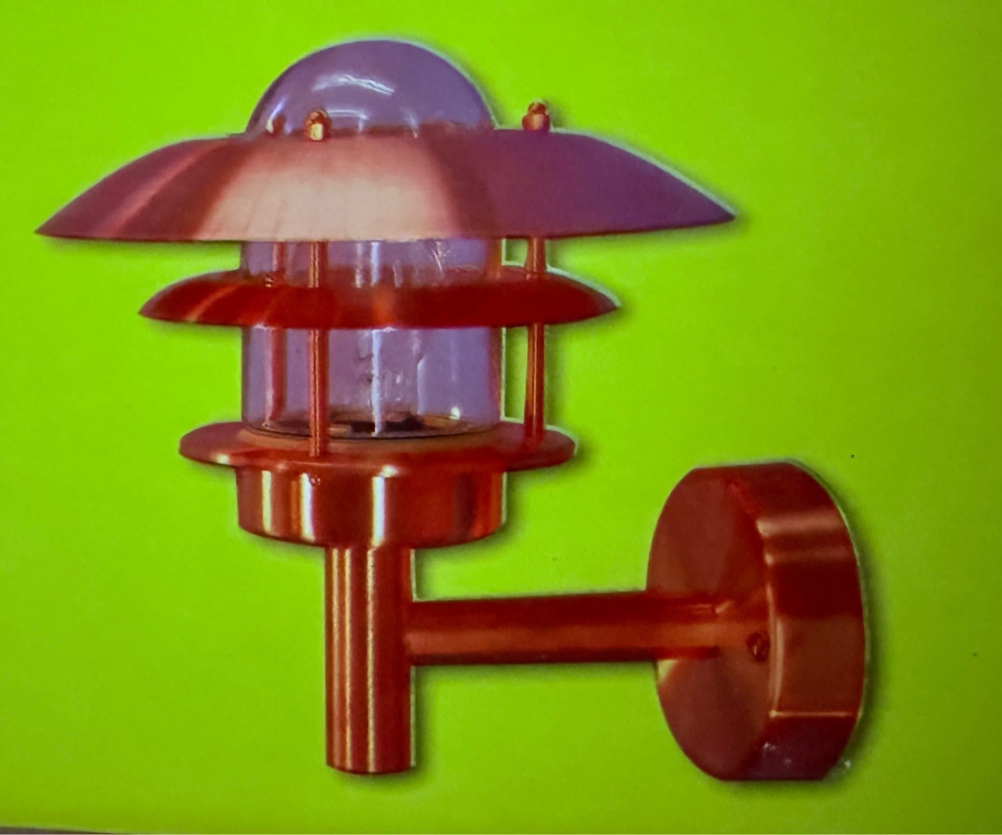 SHINE Kobberfarvet Udendørs Væglampe