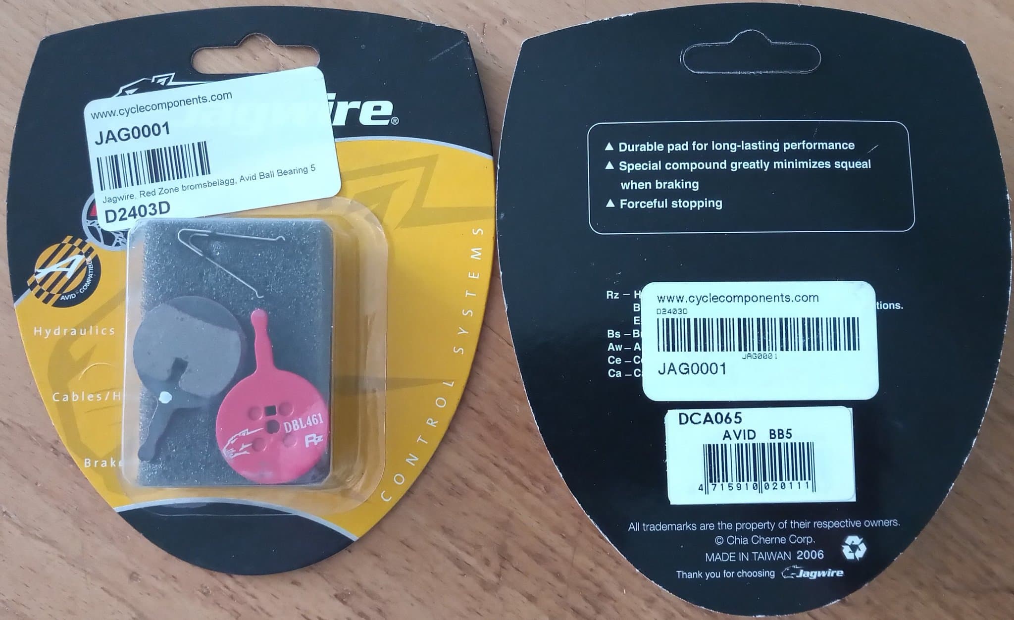 Jagwire och Avid BB5 bromsbelägg för cykel