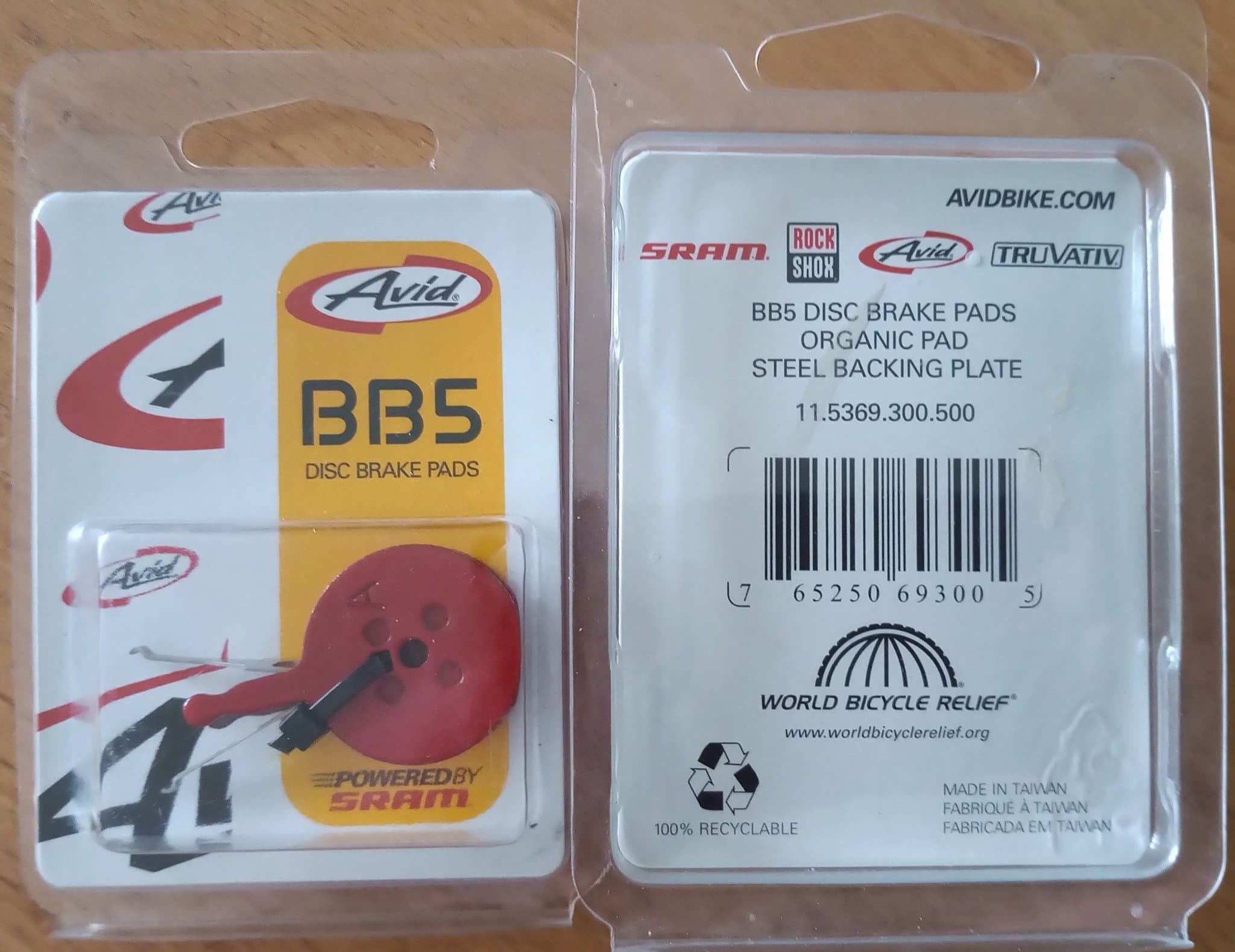 Jagwire och Avid BB5 bromsbelägg för cykel