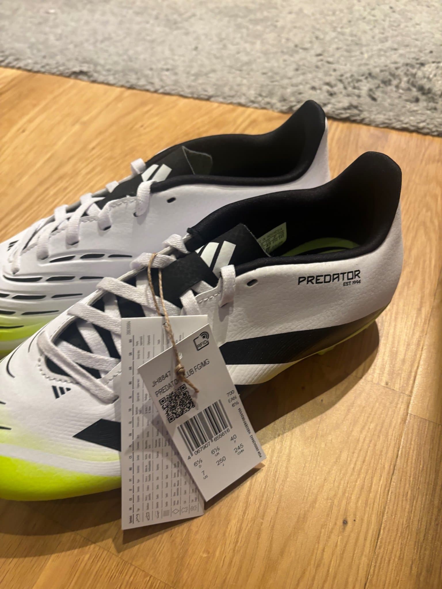 Adidas Fotbollsskor Vit/Svart/Gul Storlek 40