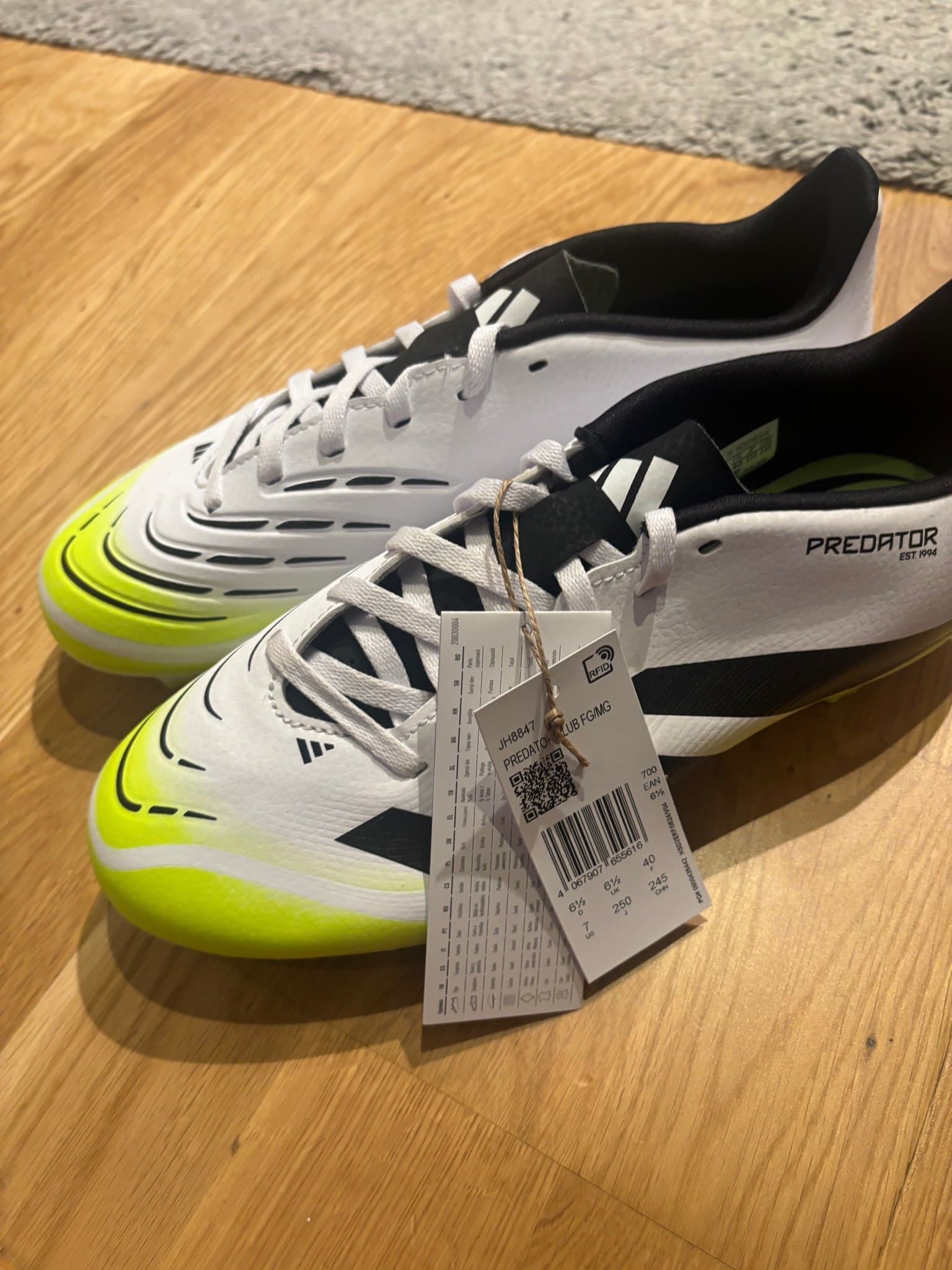 Adidas Fotbollsskor Vit/Svart/Gul Storlek 40