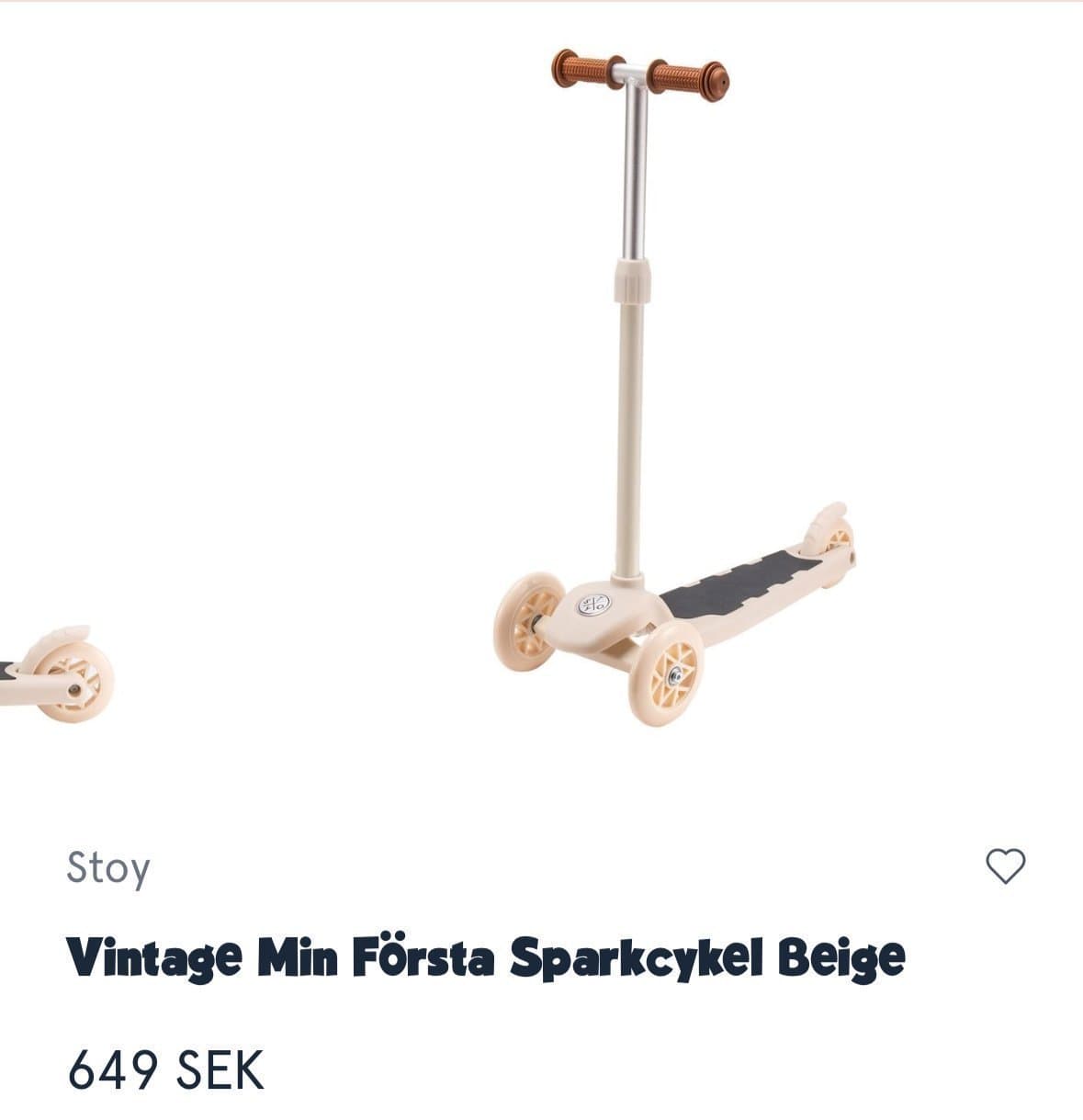 Stoy Vintage Sparkcykel - Beige