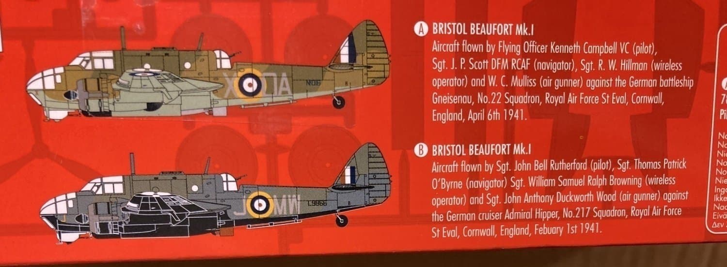 BRISTOL BEAUFORT Mk. 1 Airfix 1/72 OÖPPNAD