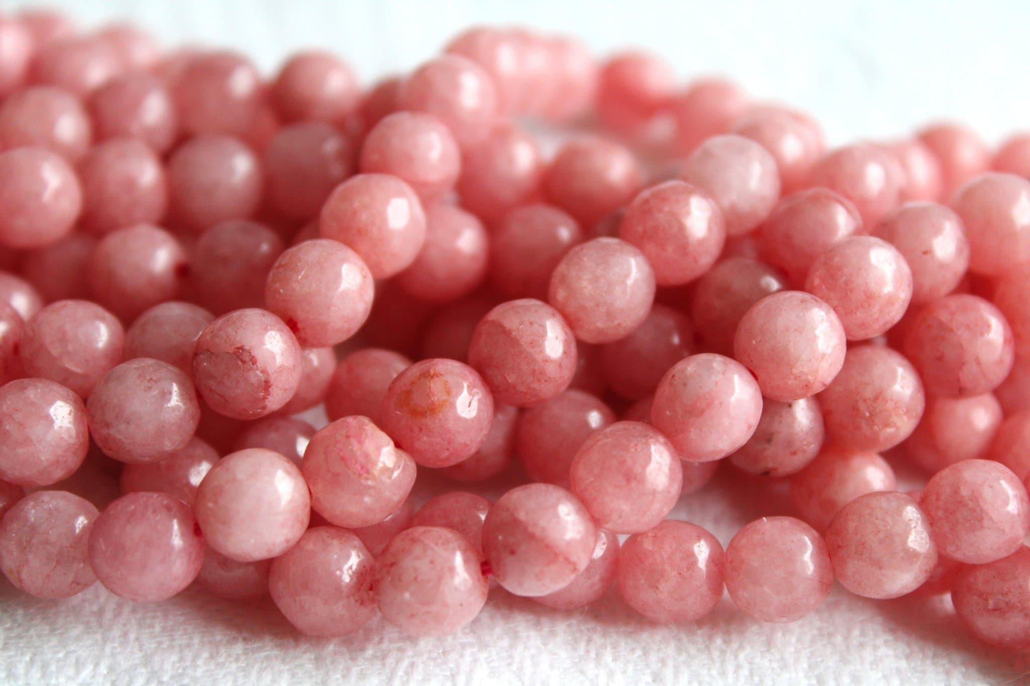 1 sträng Jade faseterade 8mm