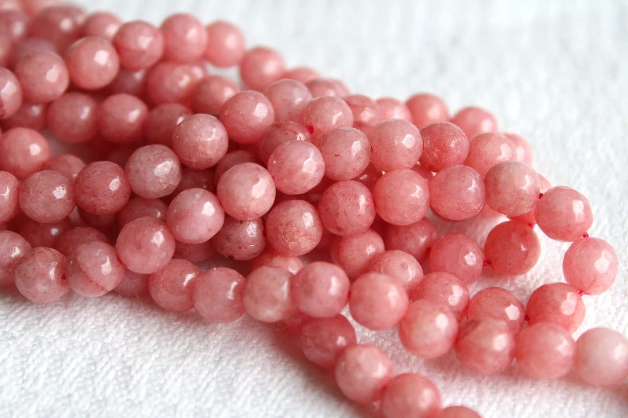 1 sträng Jade faseterade 8mm