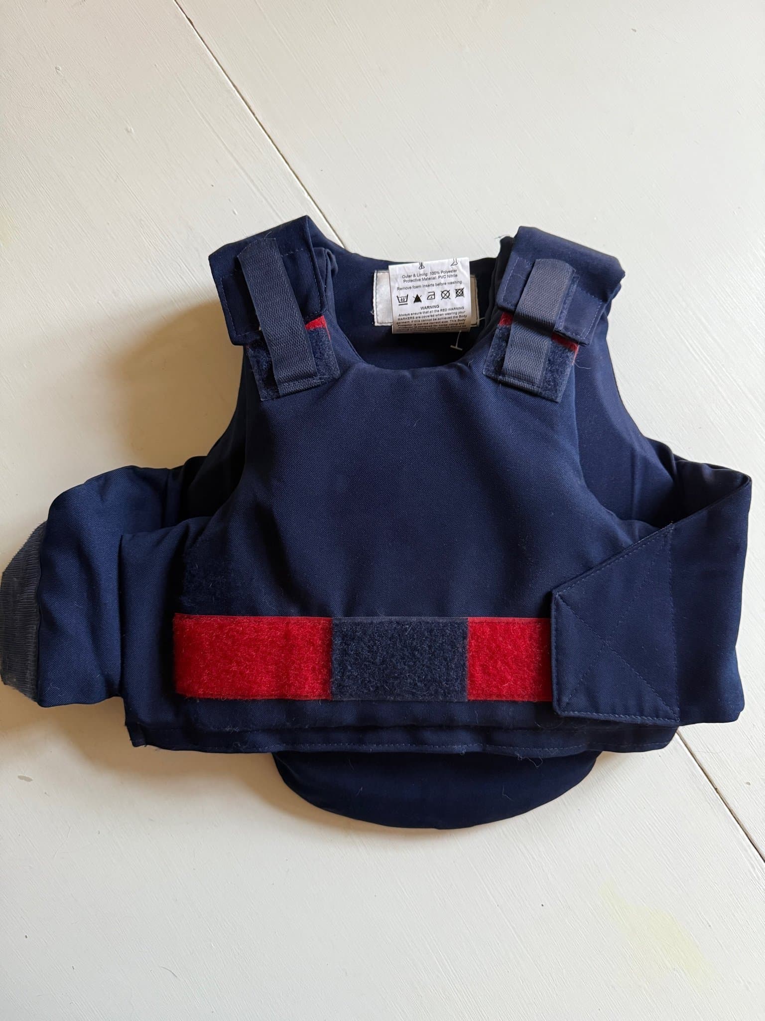 CRW blå ridväst, storlek CHILD SMALL SÄKERHETSVÄST Barn