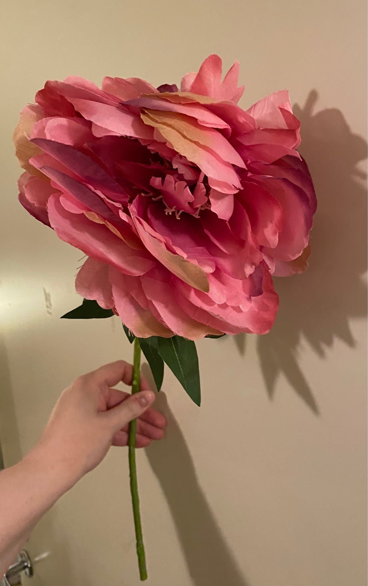 3st Konstgjorda stora pion kvistar / blommor i rosa - vår/sommar NYA