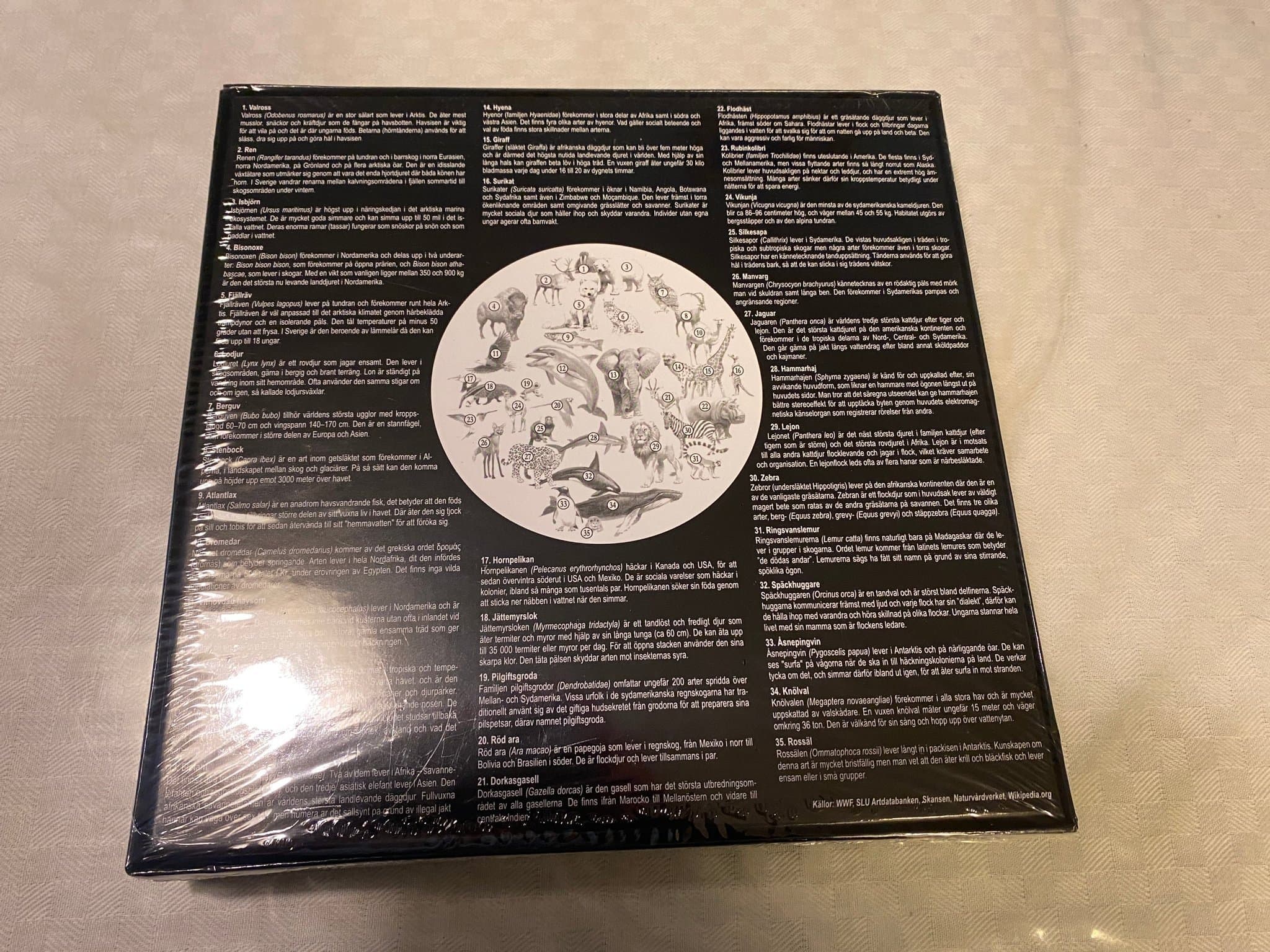 Nytt inplastat " WWF " Pussel Världens djur 500 av James Hamilton