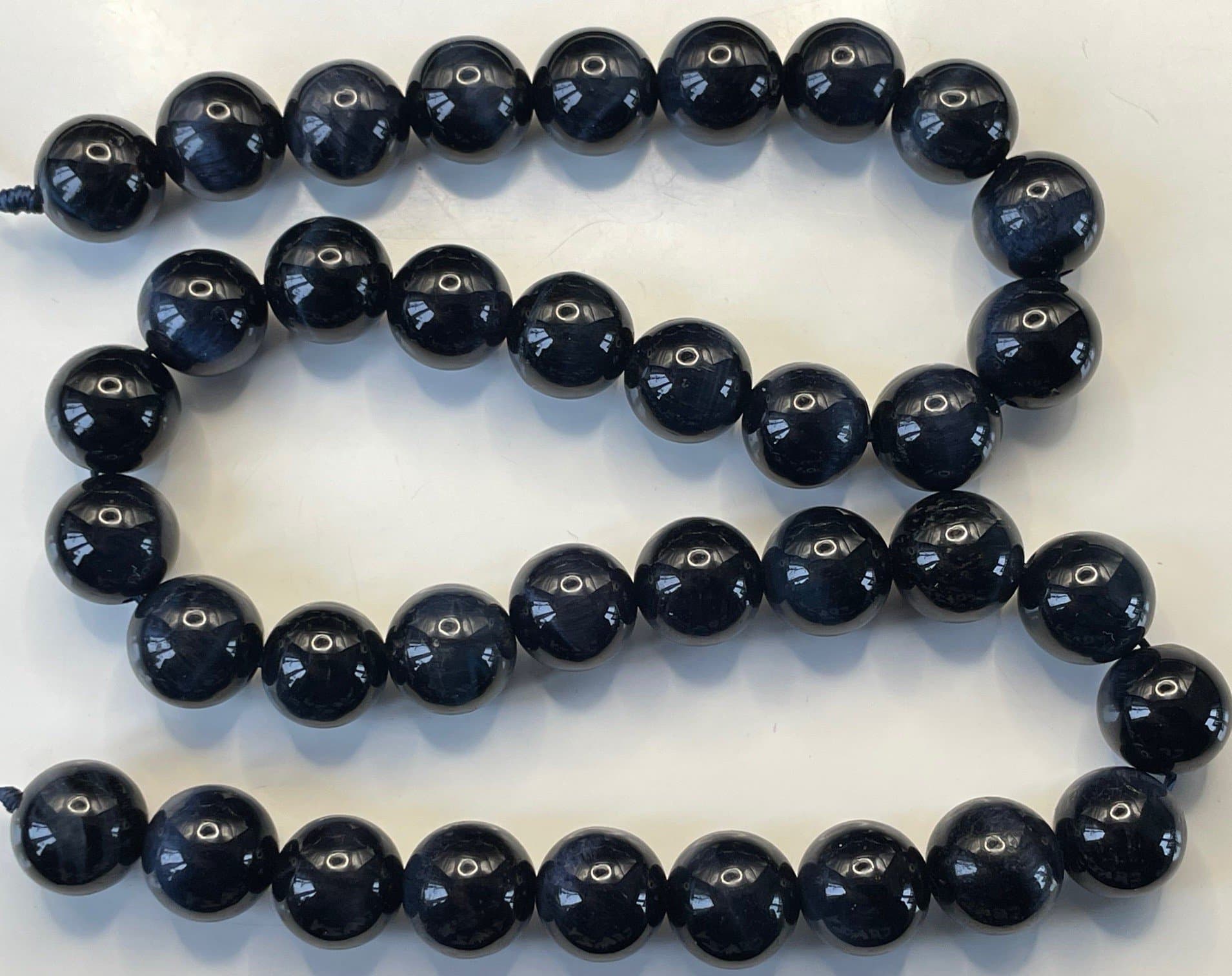 ~ HEL Sträng naturlig Tigeröga (Falköga) 10mm ~ NYTT