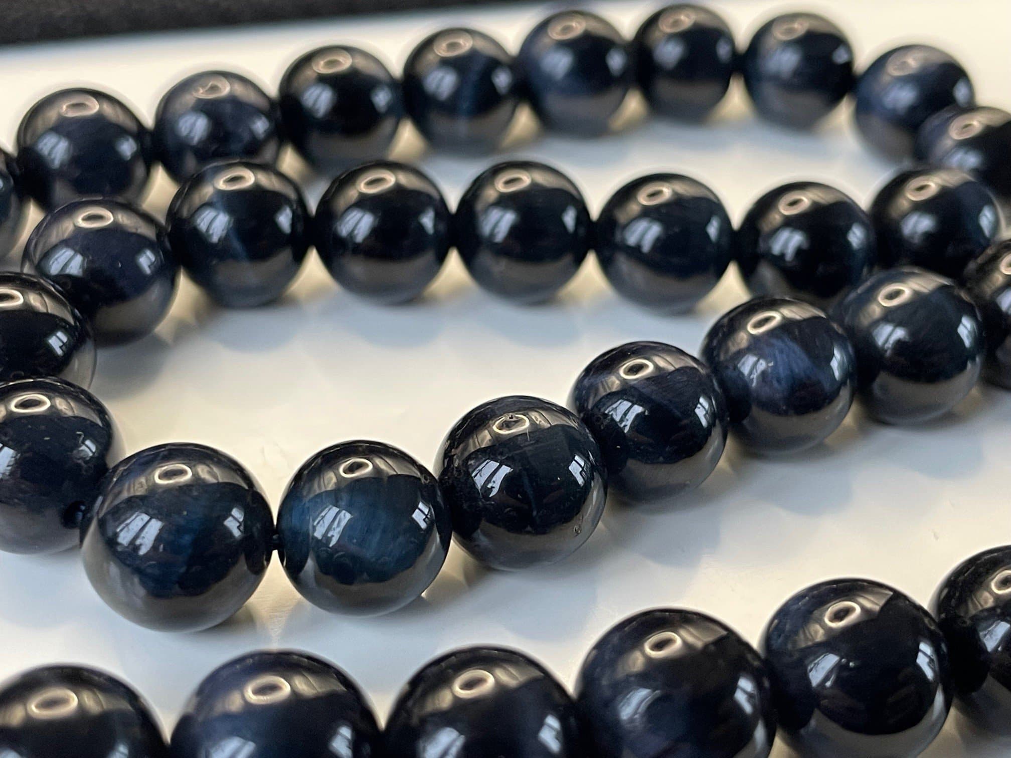 ~ HEL Sträng naturlig Tigeröga (Falköga) 10mm ~ NYTT