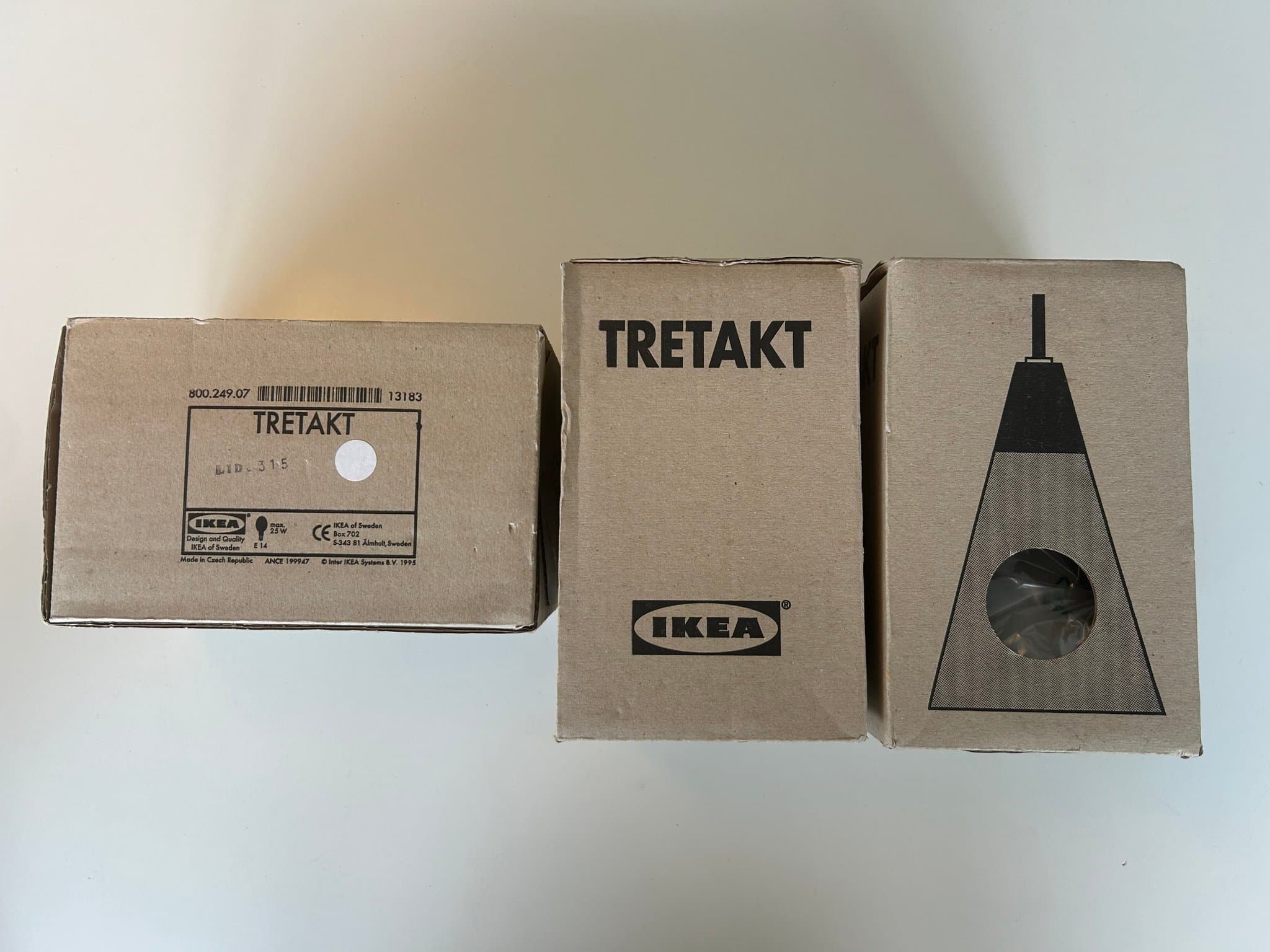 IKEA TRETAKT pendel - 3 st – minimalistisk taklampa i glas (16 cm)