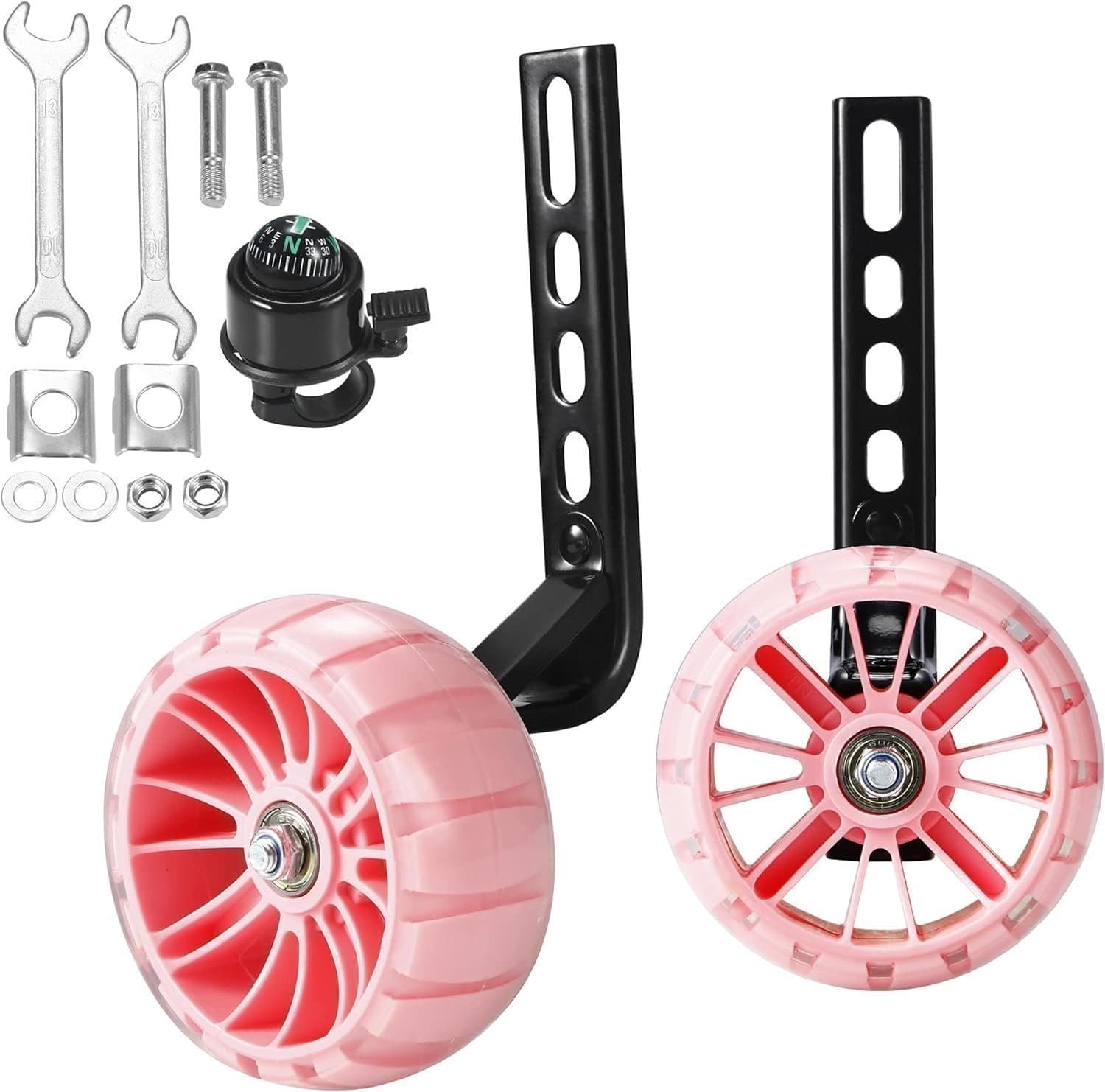 [Ny] Stödhjul Träningshjul Barn Cykel Extrahjul Hjul Rosa