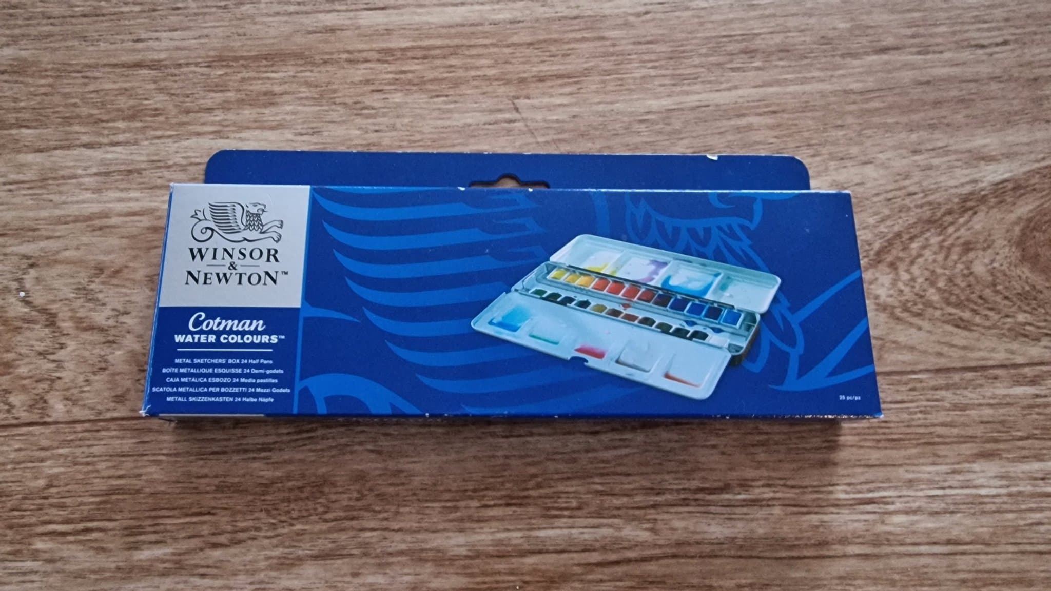 Winsor & Newton Cotman water colours Set om 24 halvkoppar