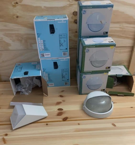 Nordlux och Brilliant utomhuslampor 9 st. samlat pris