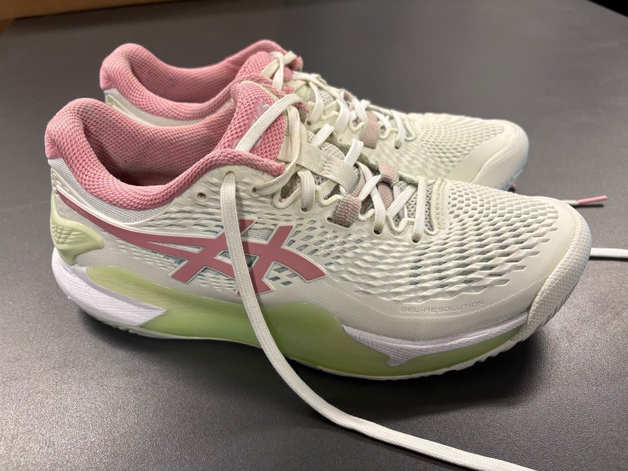 Asics Gel Resolution 9 Padel Skor - Vit/Rosa - Dam EUR 38