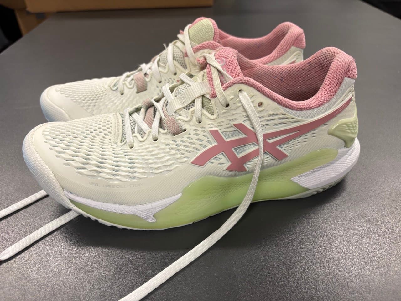 Asics Gel Resolution 9 Padel Skor - Vit/Rosa - Dam EUR 38