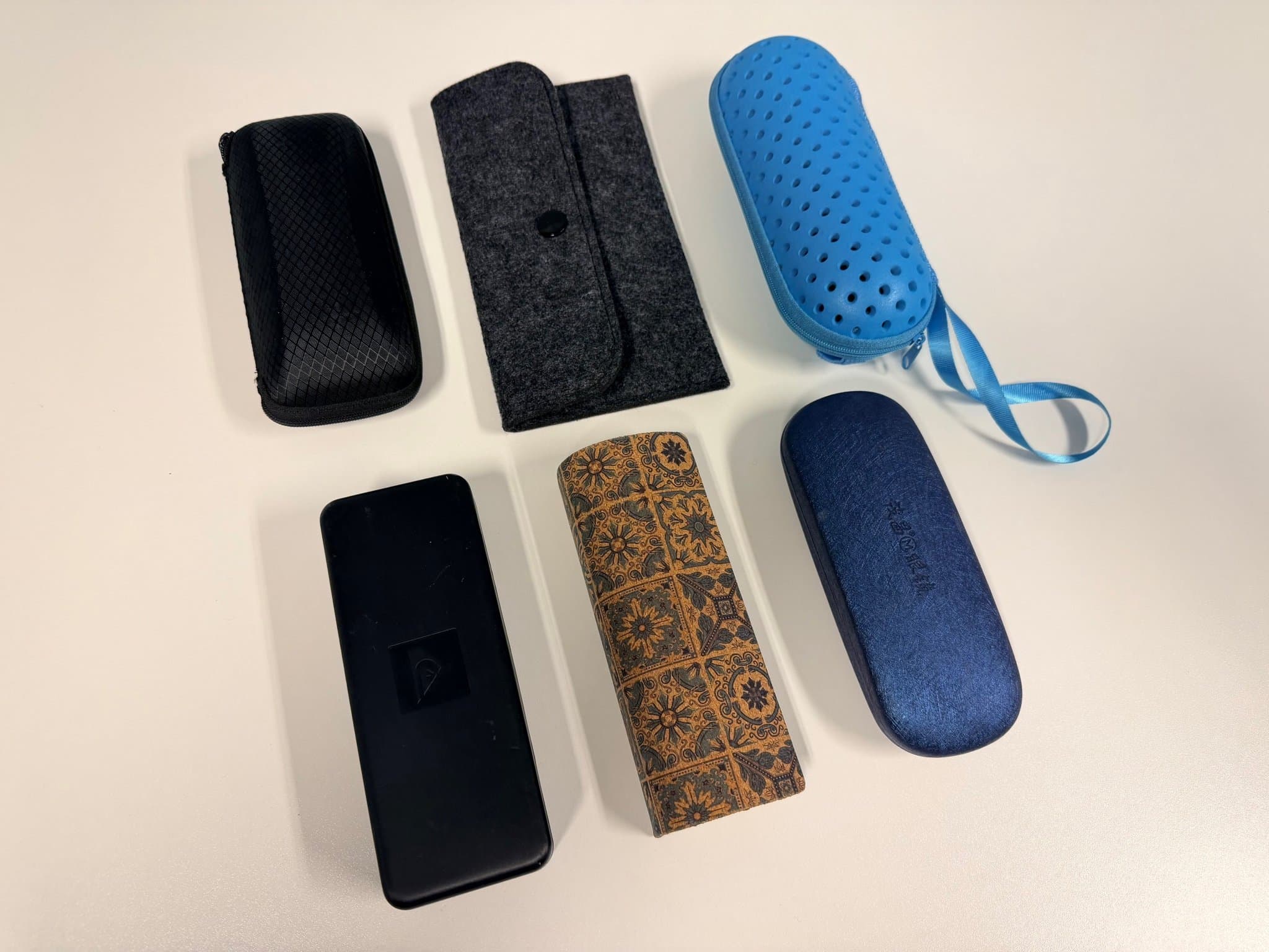 Glasögonfodral och solglasögonfodral, 6 st